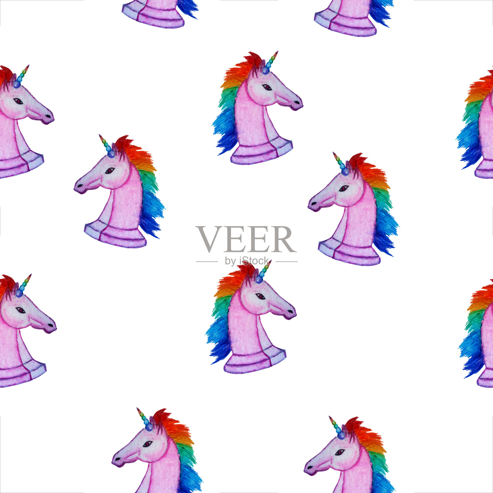 粉色独角兽。设计元素图片