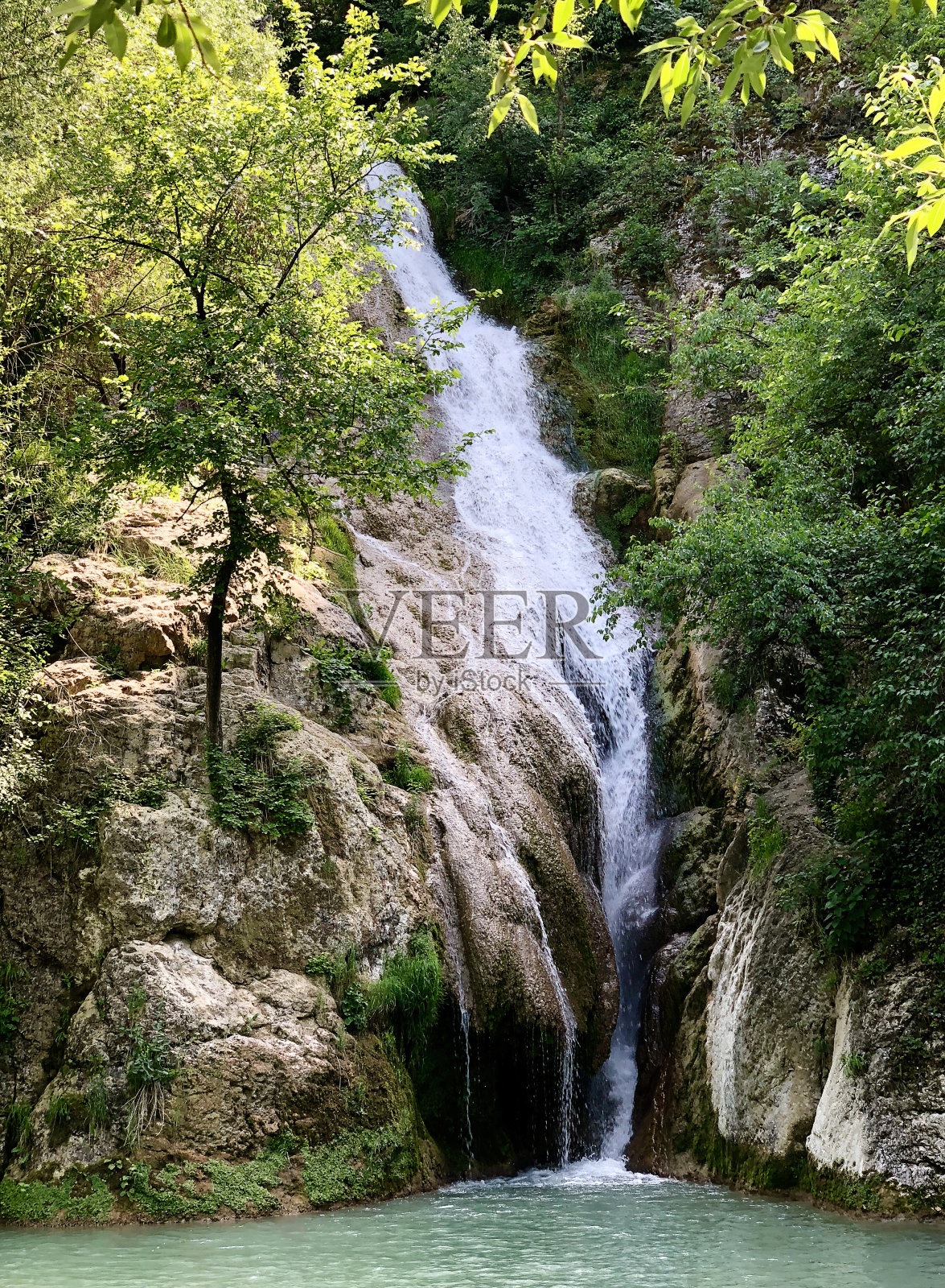 欧洲保加利亚的卡亚布纳尔瀑布照片摄影图片