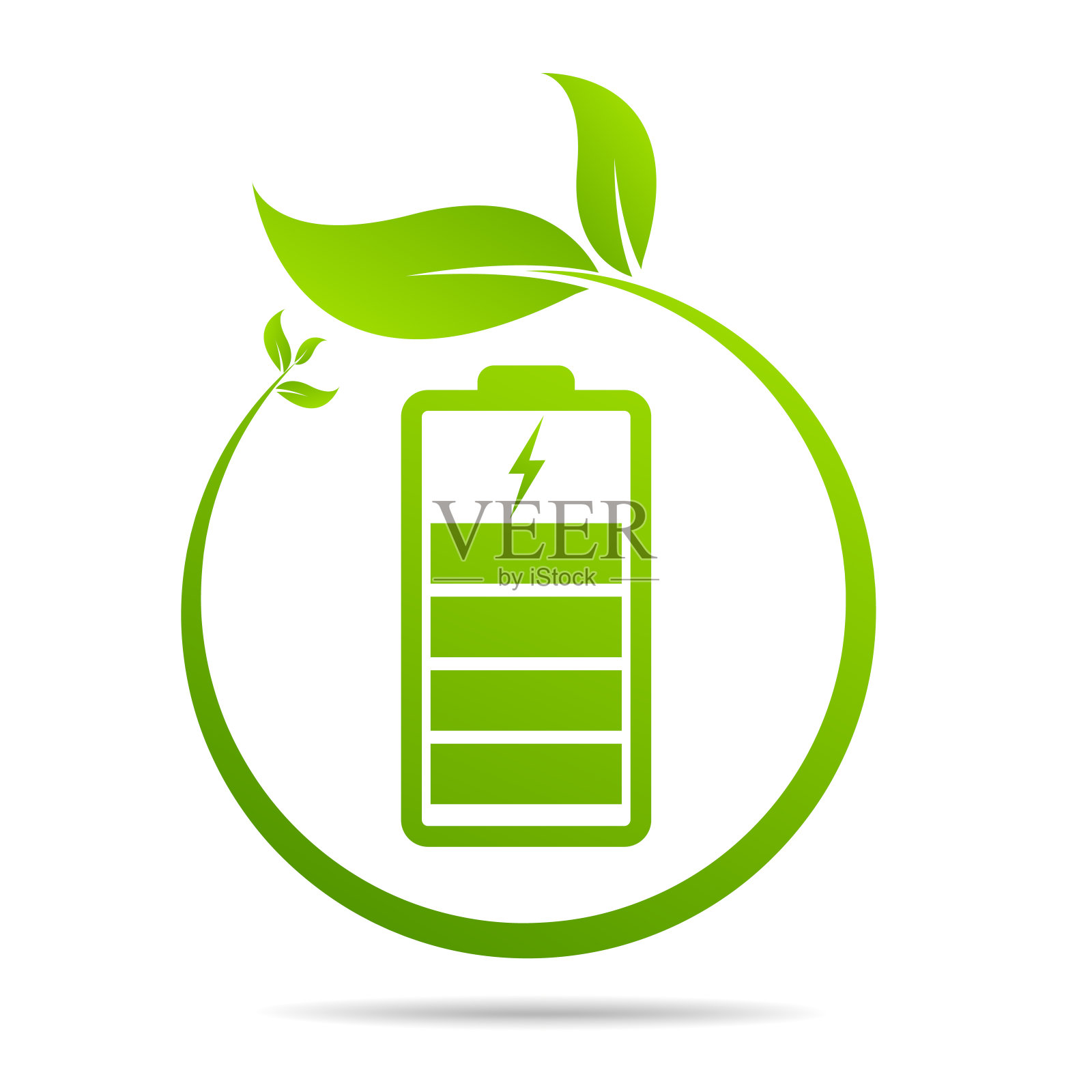 46-能源绿色电力设计图标插画图片素材