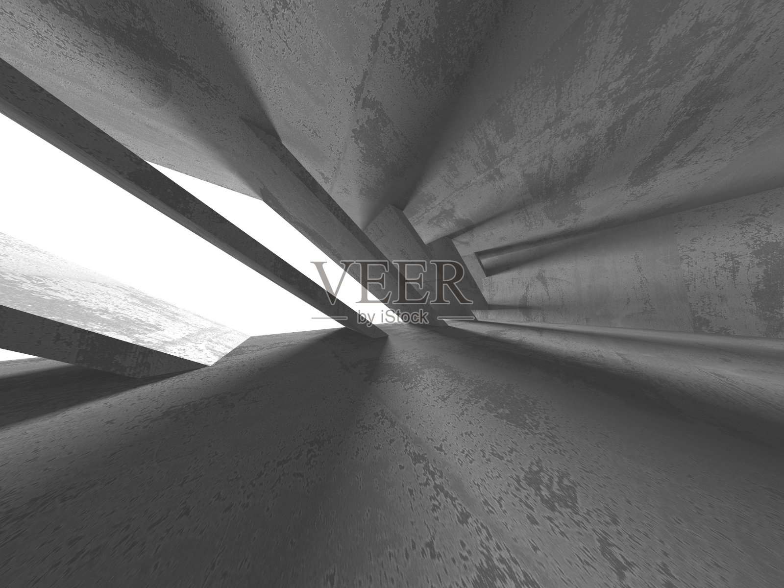 混凝土结构的背景。抽象的空暗室照片摄影图片