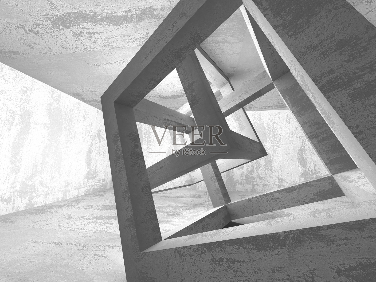 混凝土结构的背景。抽象的空暗室照片摄影图片