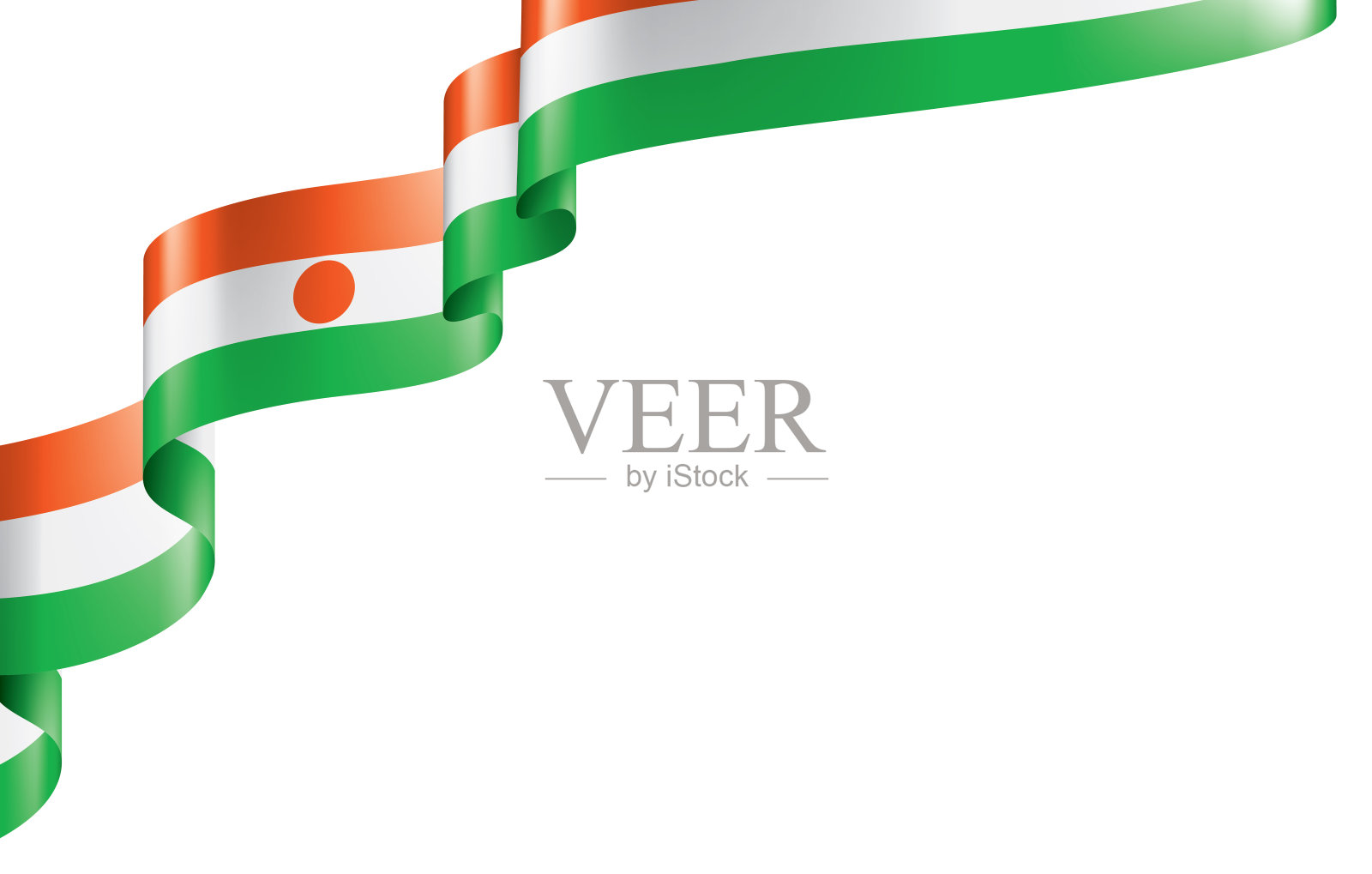 尼日尔旗，矢量插图上的白色背景设计元素图片