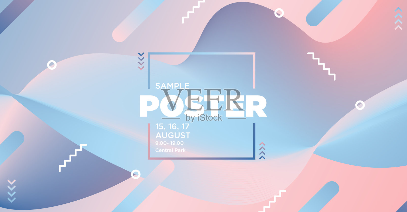 封面设计模板。摘要梯度波背景设计模板素材