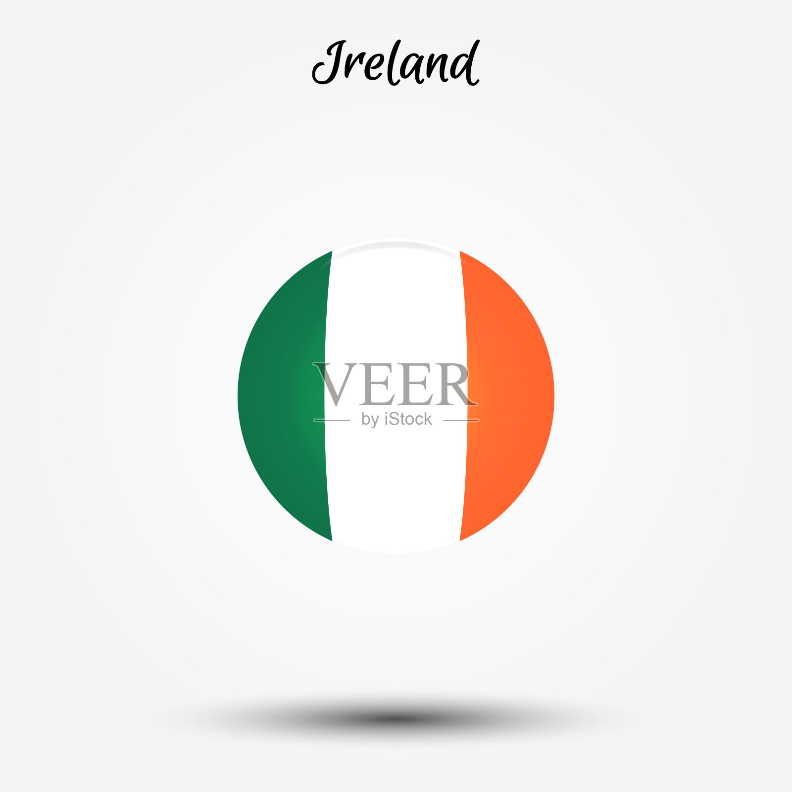 爱尔兰国旗插画图片素材