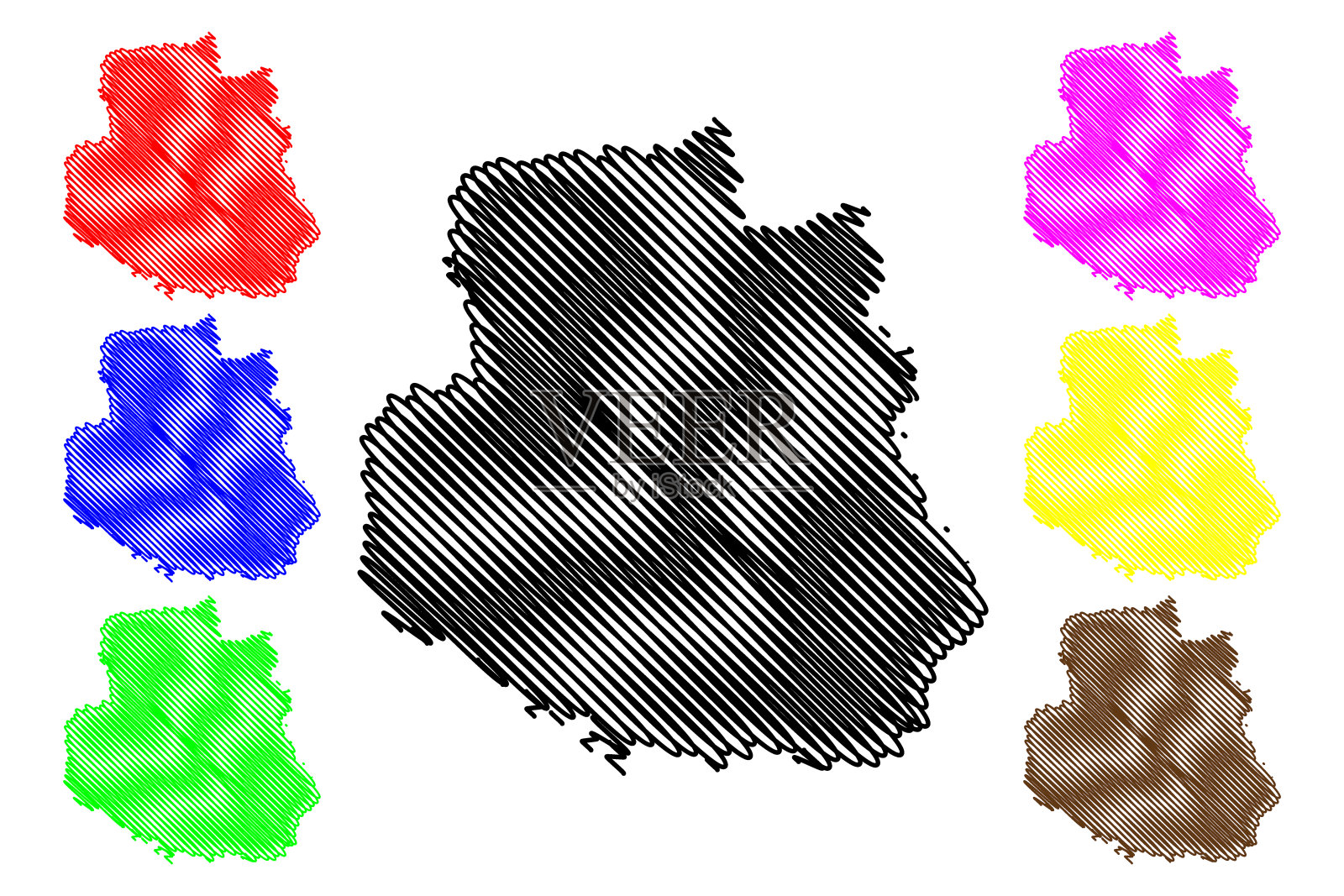 Vinnytsia州地图向量插画图片素材