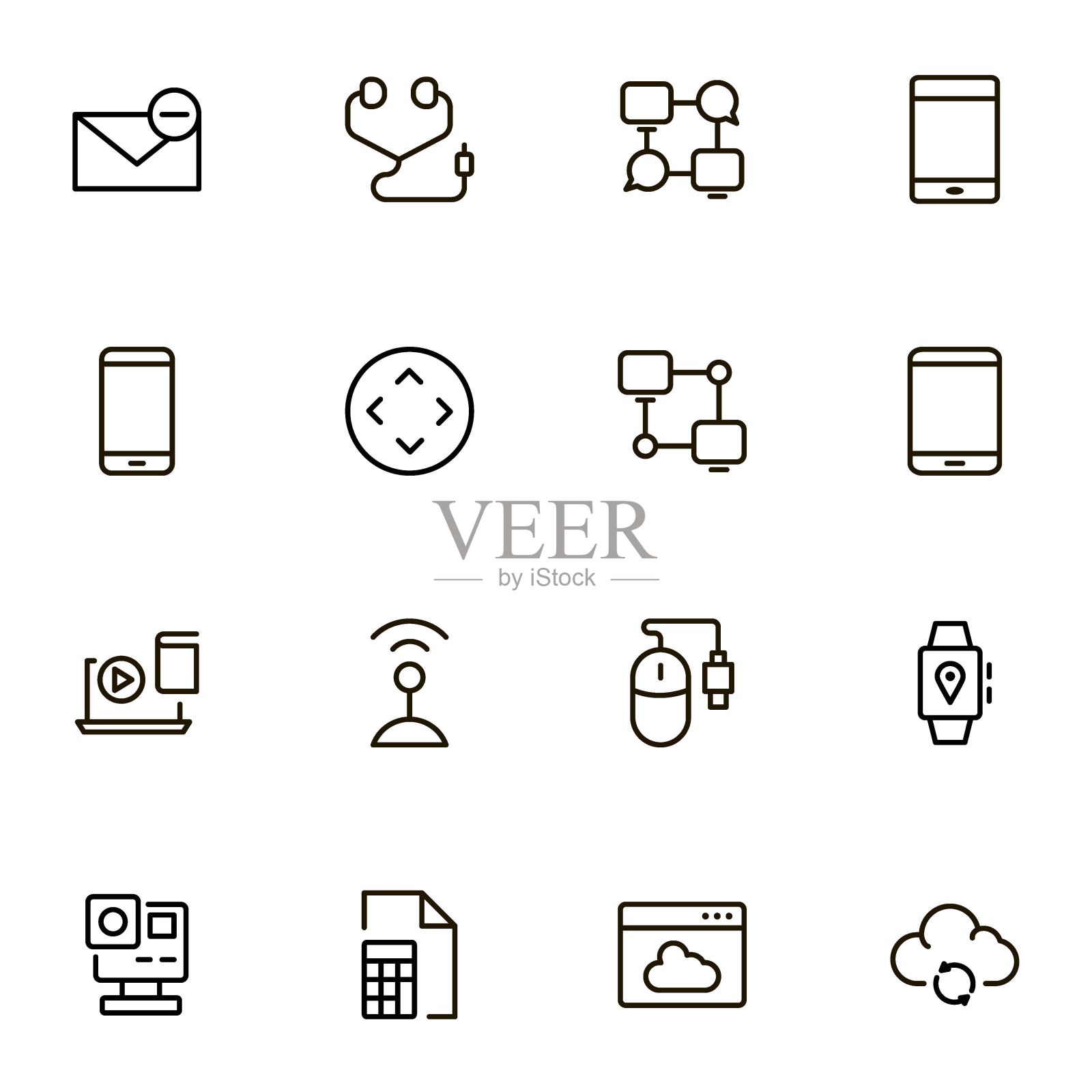 技术线图标集图标素材