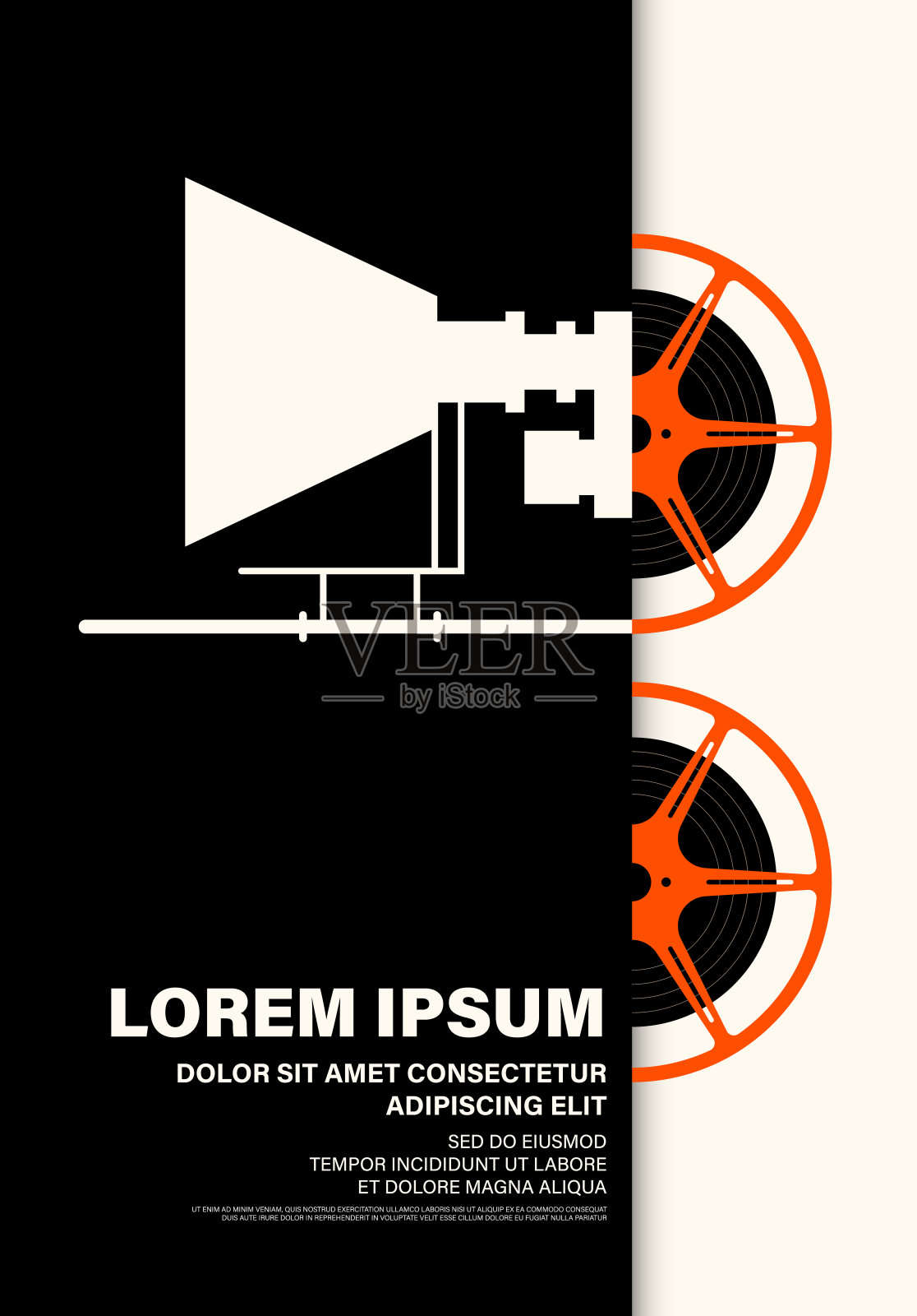 电影和电影海报现代复古复古的风格设计模板素材