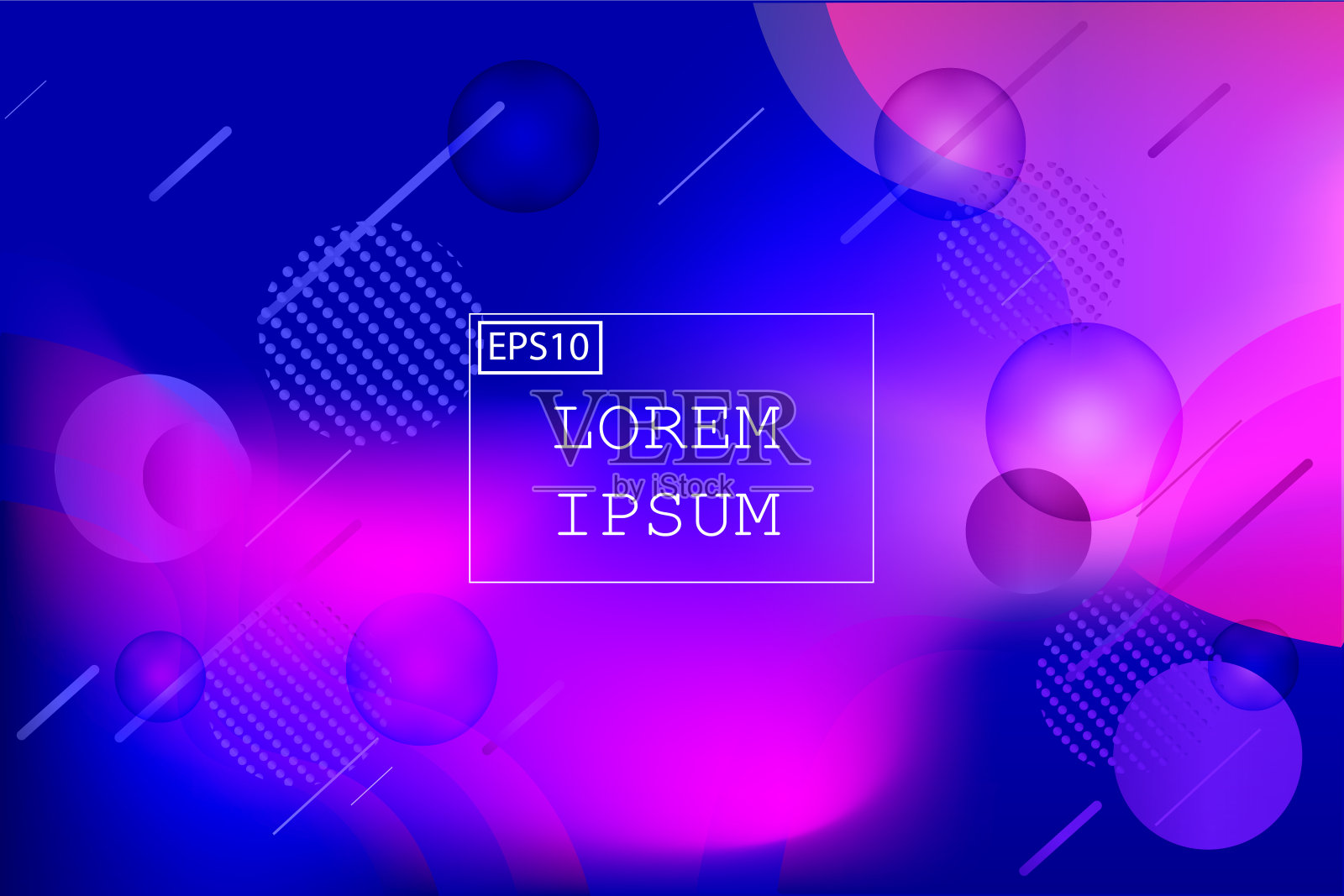 时髦和现代的登陆页面背景和酷的横幅设计模板。具有流体、液体、波浪、渐变、流动、动态形状背景颜色。插画图片素材