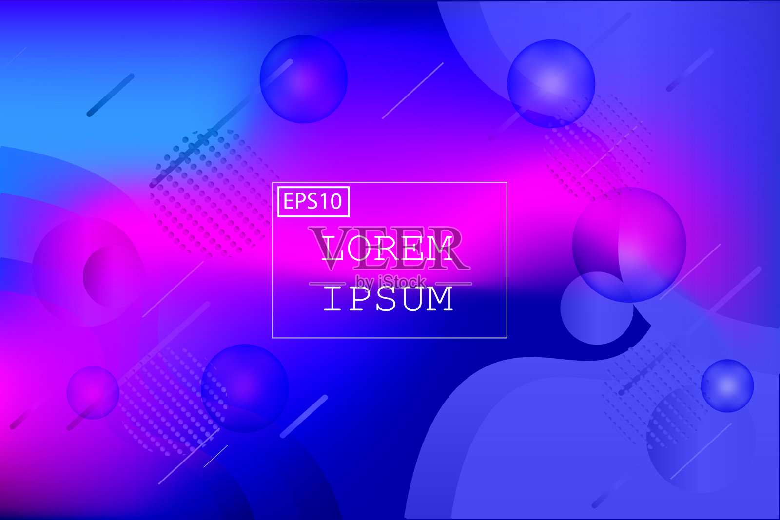 时髦和现代的登陆页面背景和酷的横幅设计模板。具有流体、液体、波浪、渐变、流动、动态形状背景颜色。插画图片素材