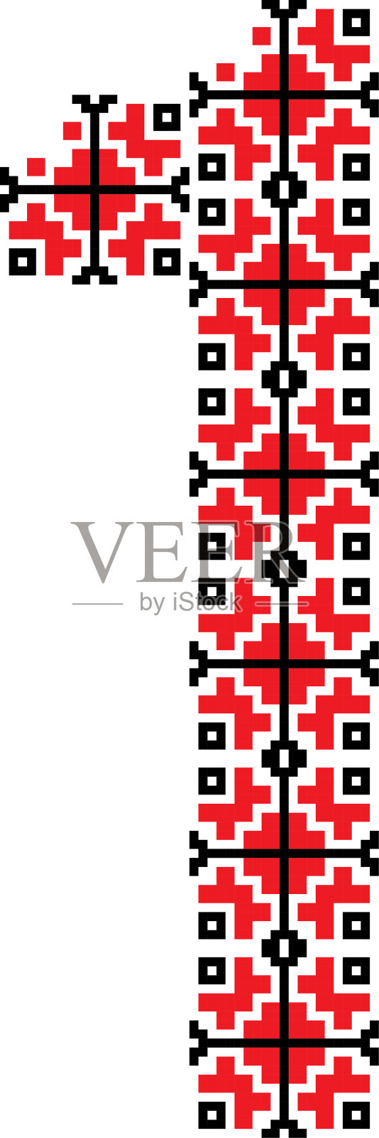 字母和数字，传统罗马尼亚刺绣图案插画图片素材