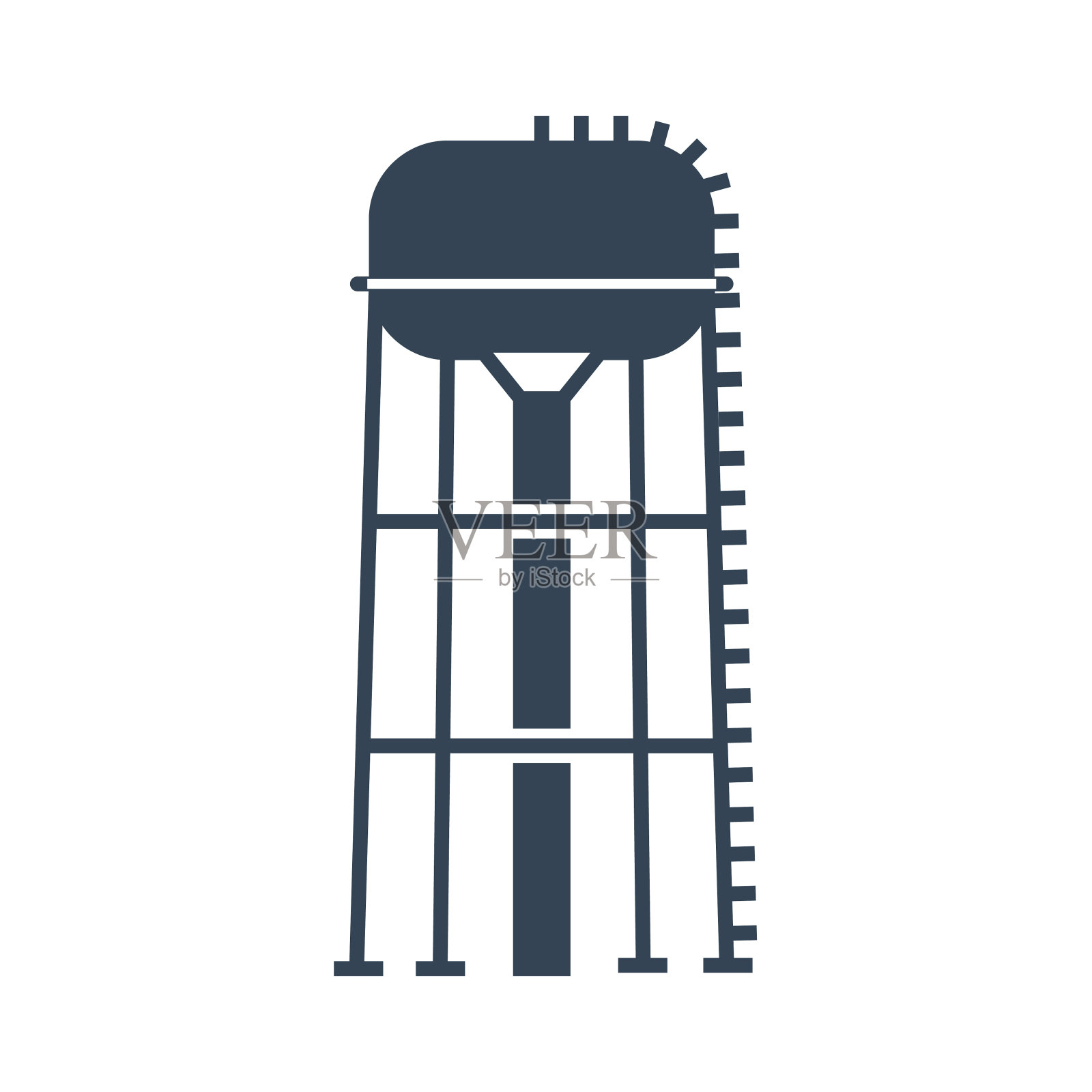 矢量黑色图标水塔插画图片素材