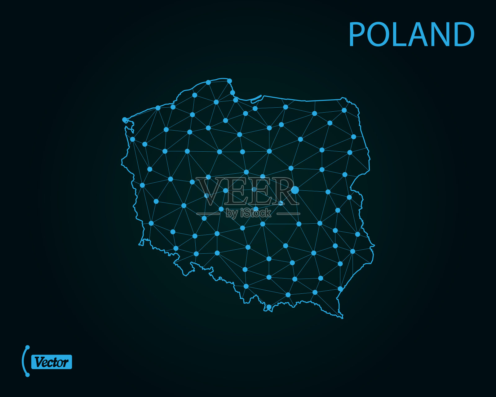 波兰的地图。矢量图插画图片素材