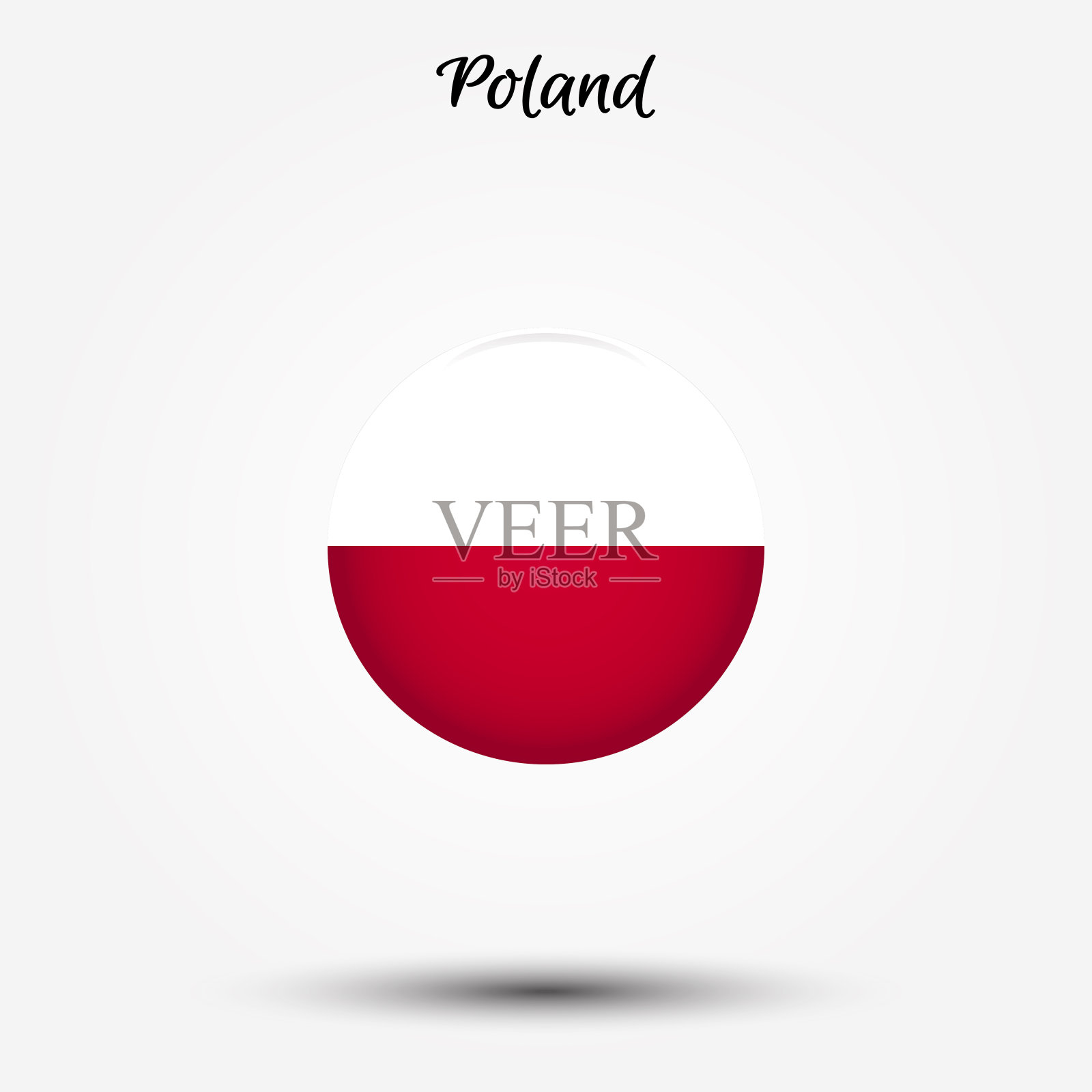 波兰国旗。矢量图插画图片素材