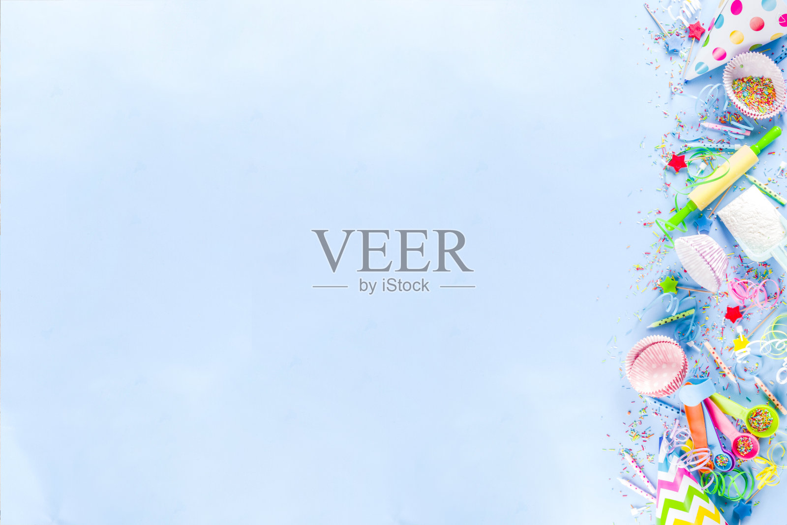 为生日节日派对准备的甜烘焙概念照片摄影图片