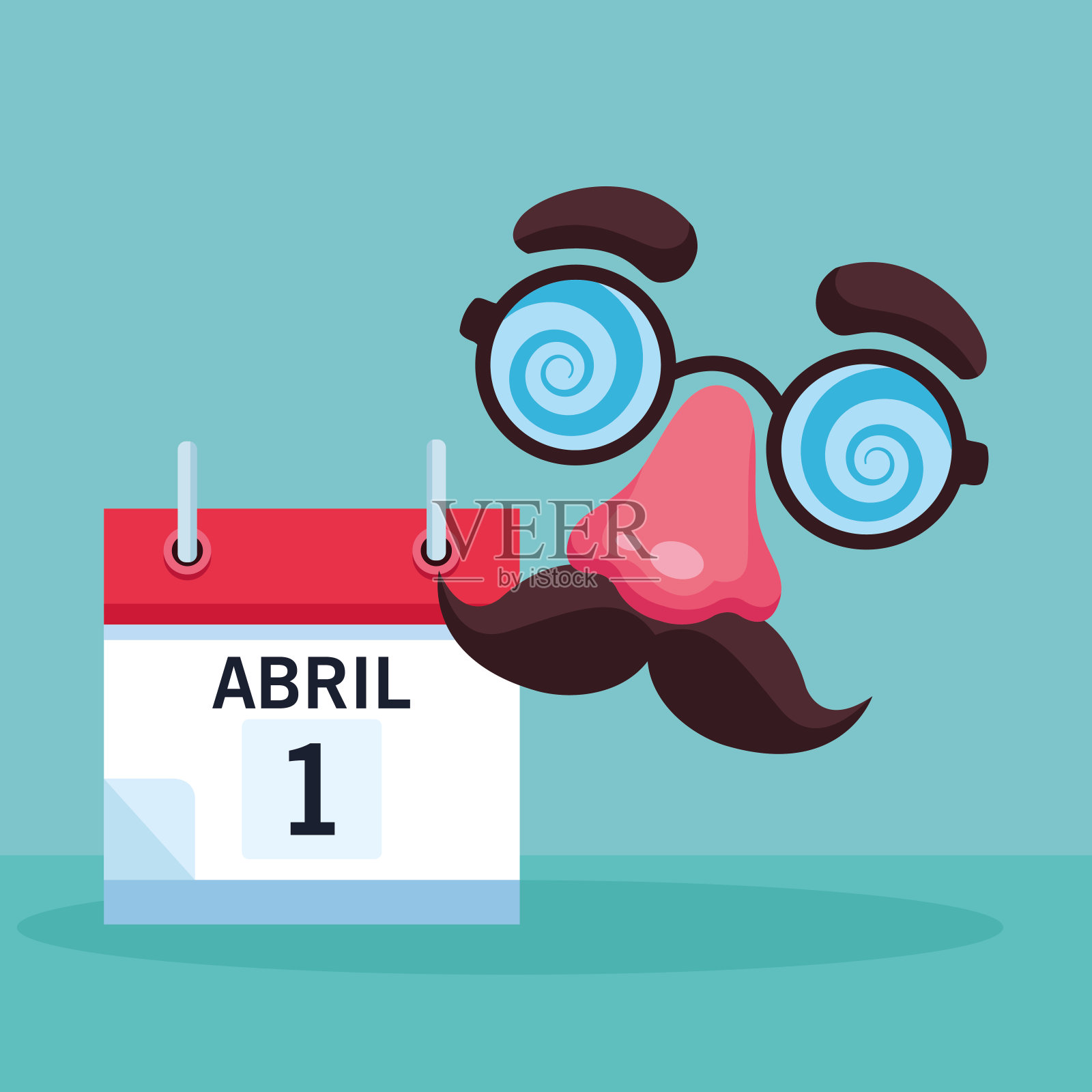 愚人节笑话卡通设计模板素材