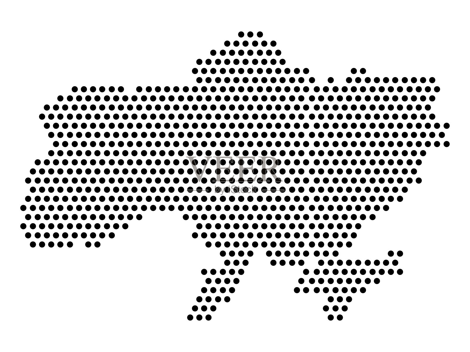 孤立的乌克兰政治地图插画图片素材