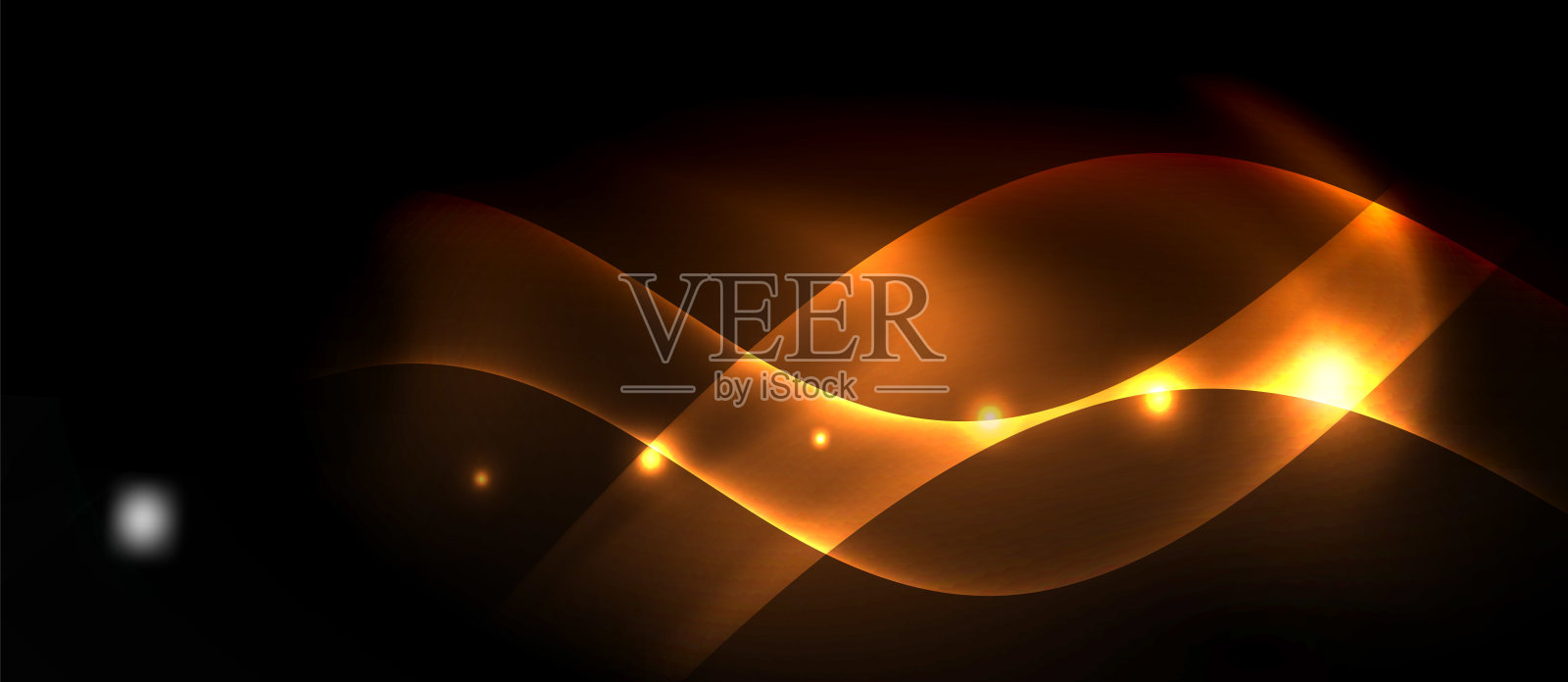 暗色背景，霓虹色波，矢量模板插画图片素材
