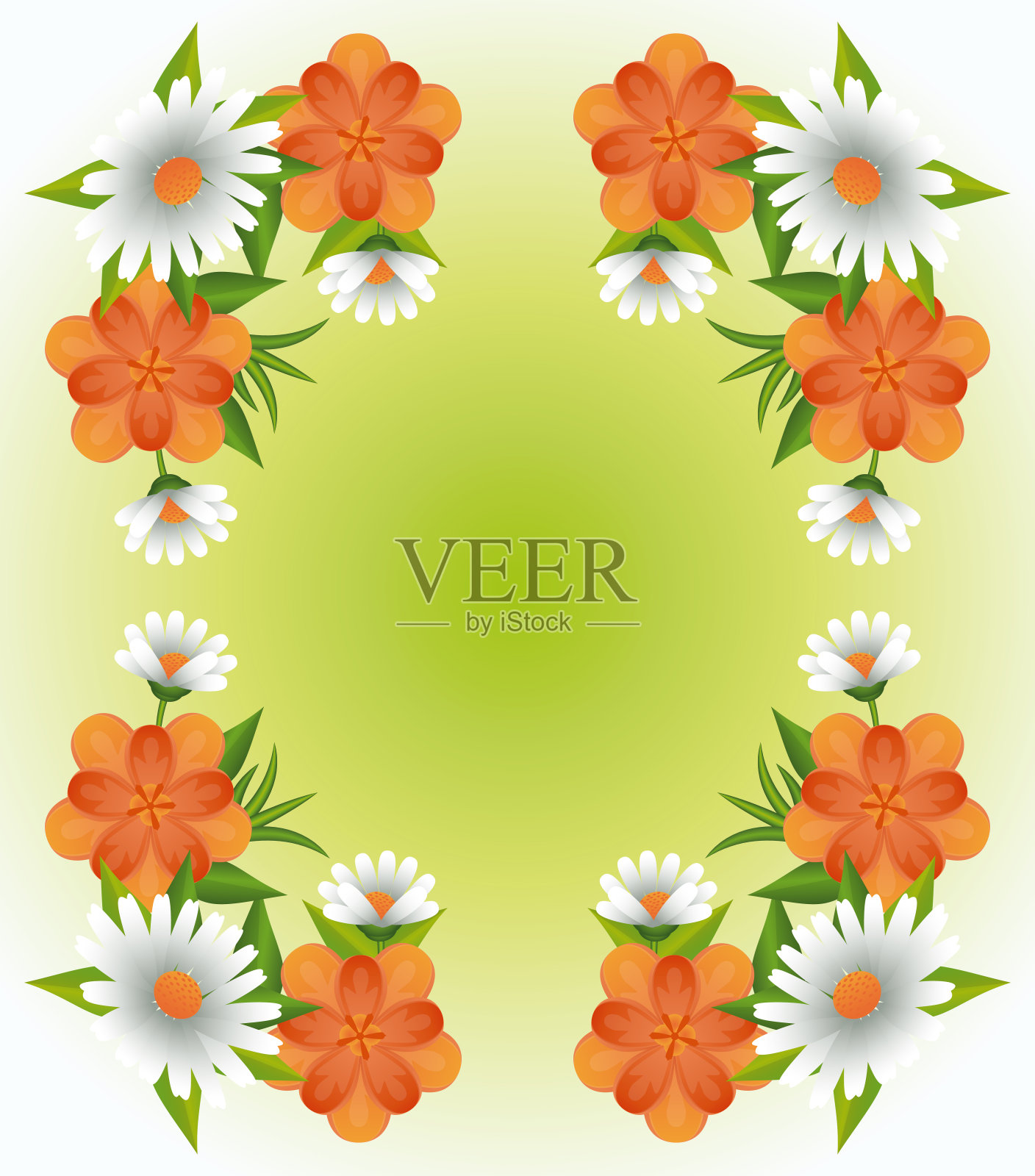 花框空白卡插画图片素材