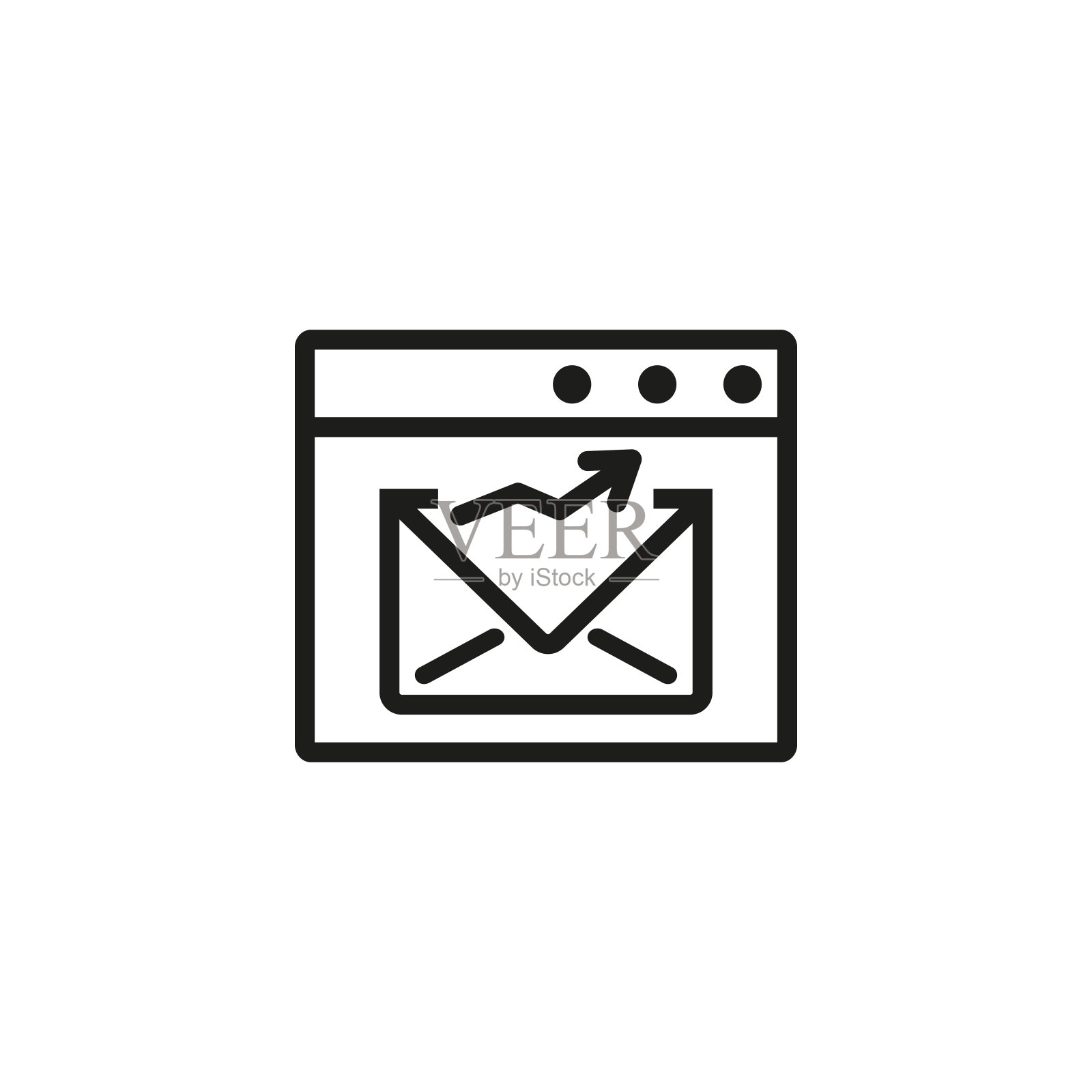 电子邮件营销线图标图标素材