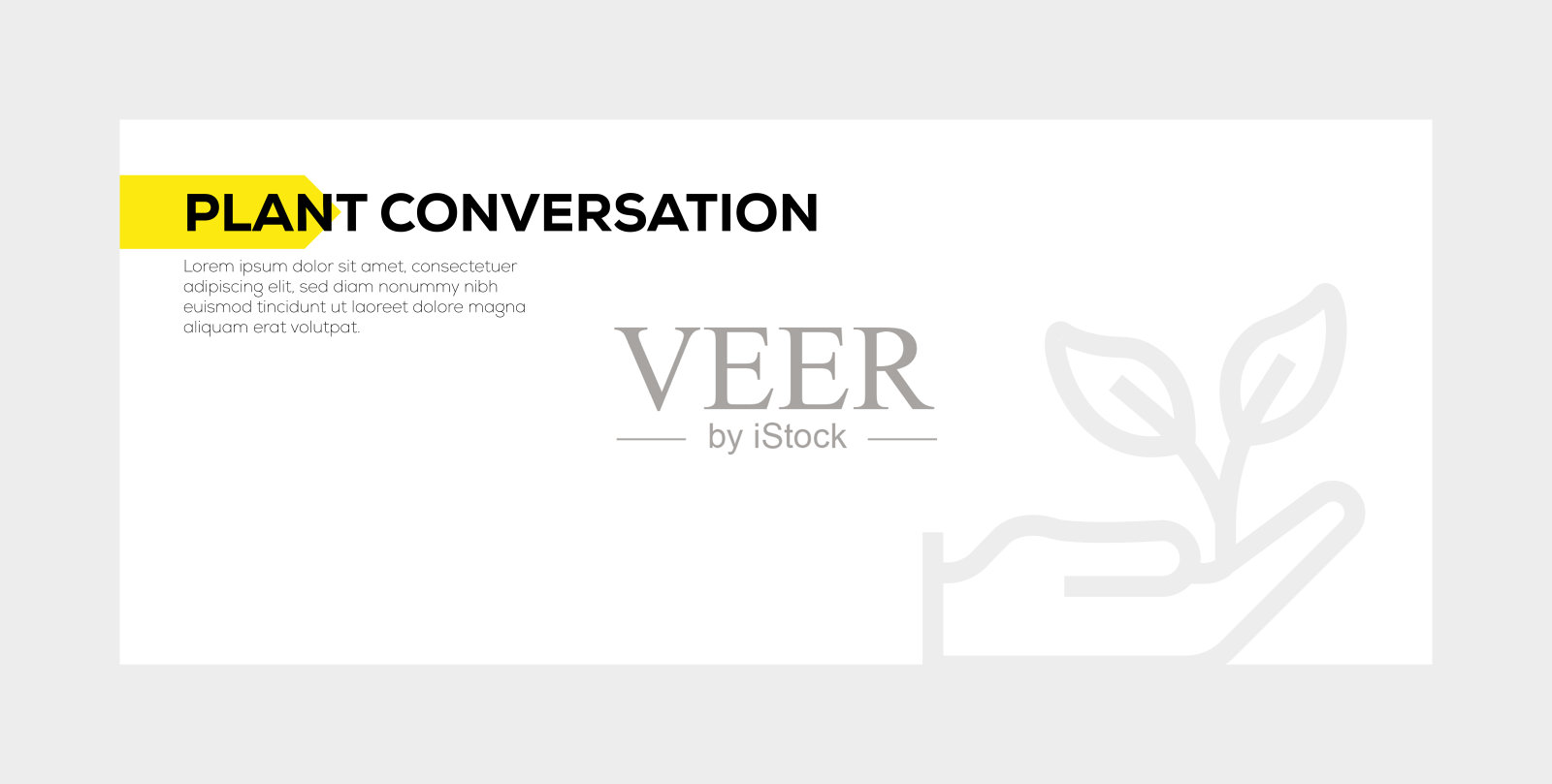 植物对话横幅概念插画图片素材