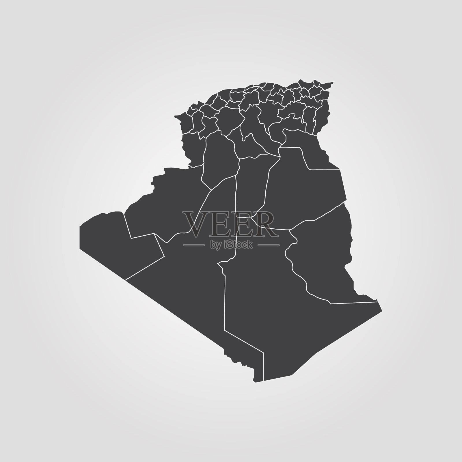 阿尔及利亚的地图插画图片素材