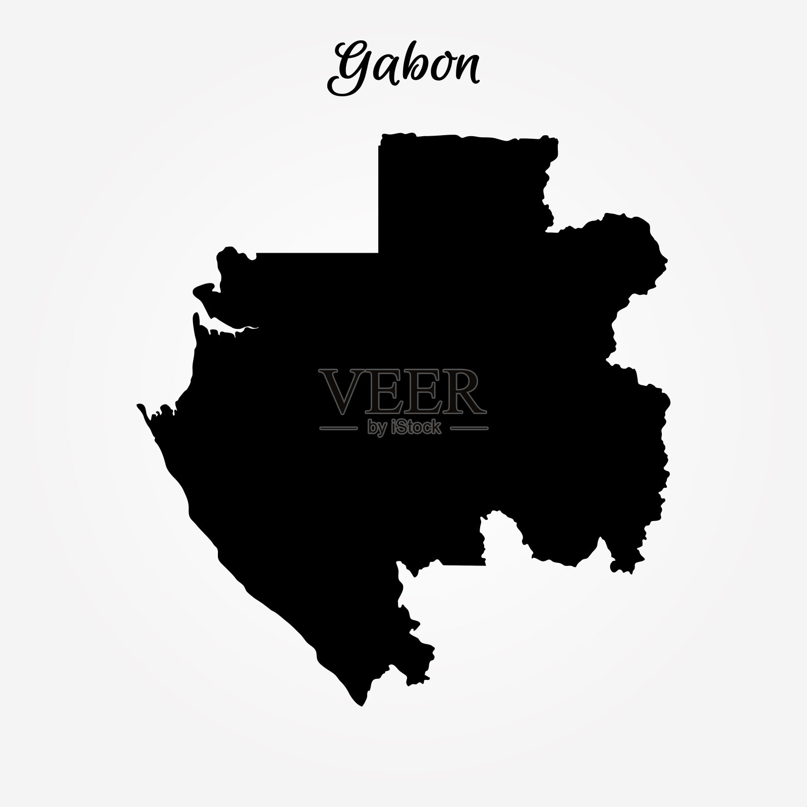 加蓬的地图插画图片素材