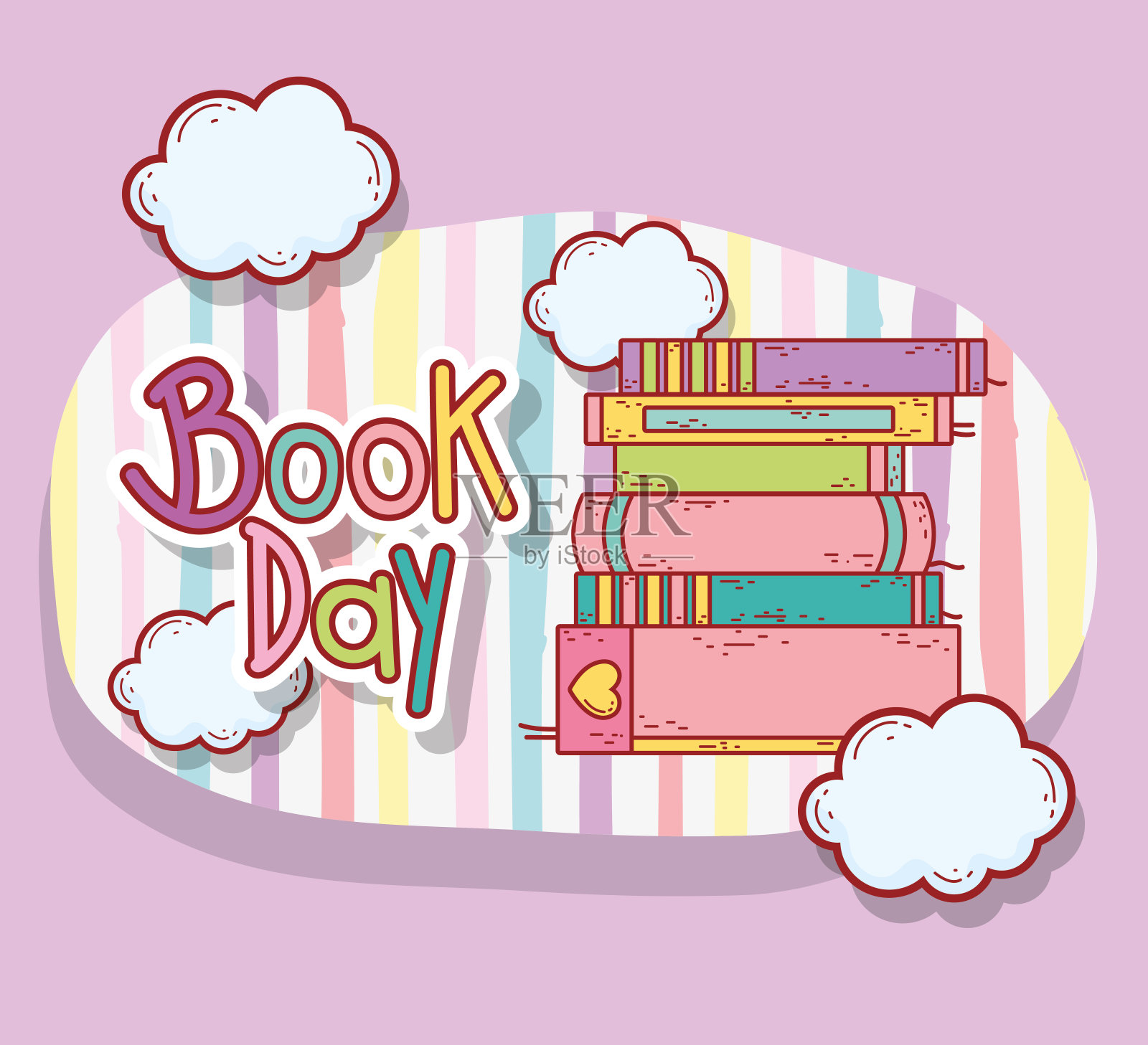 读书日庆祝活动学习插画图片素材