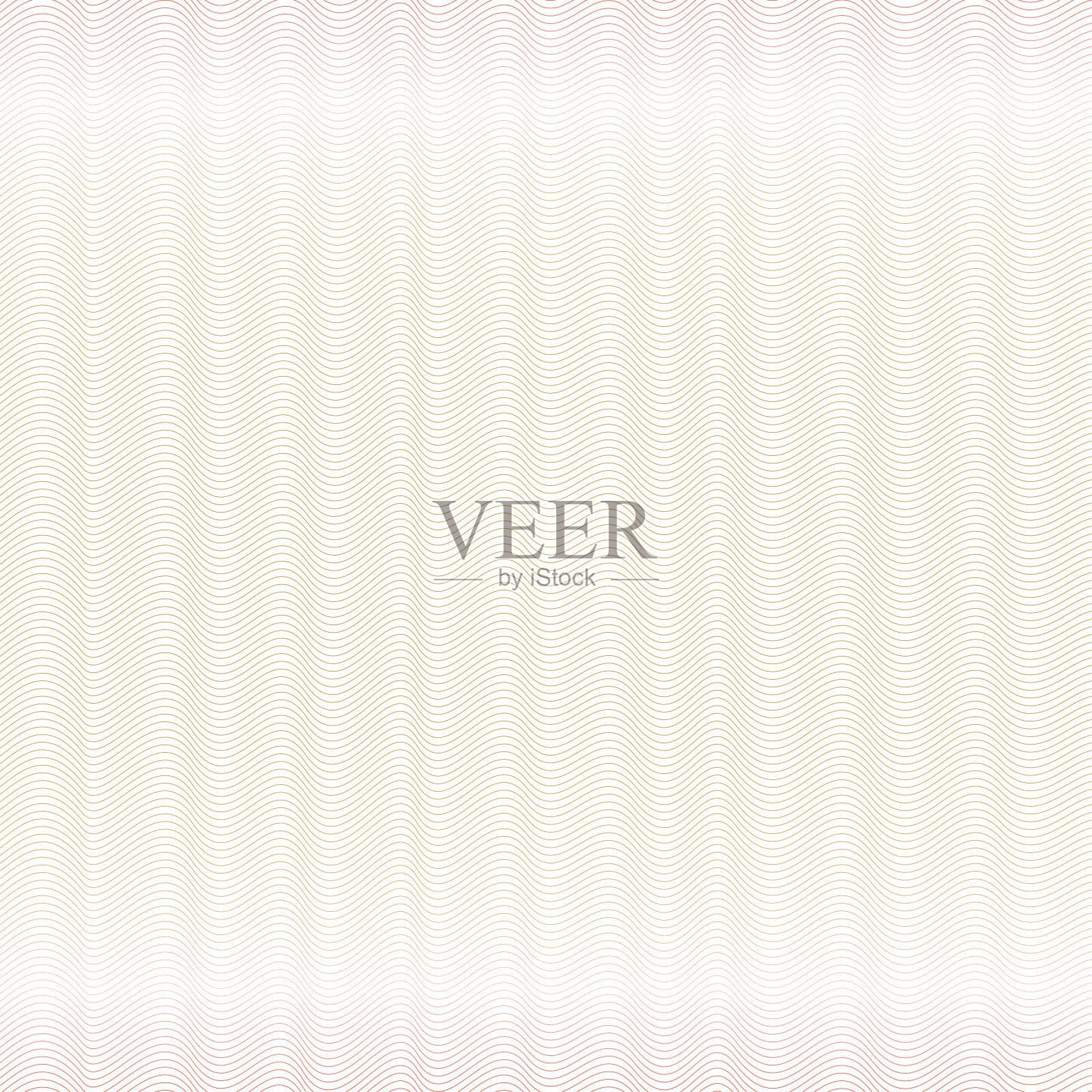 细线条，浅棕色水印设计。简单的连结环模式。柔软的梯度。矢量抽象波浪背景。货币、钞票、文件、文凭、证书的模板。EPS10插图插画图片素材