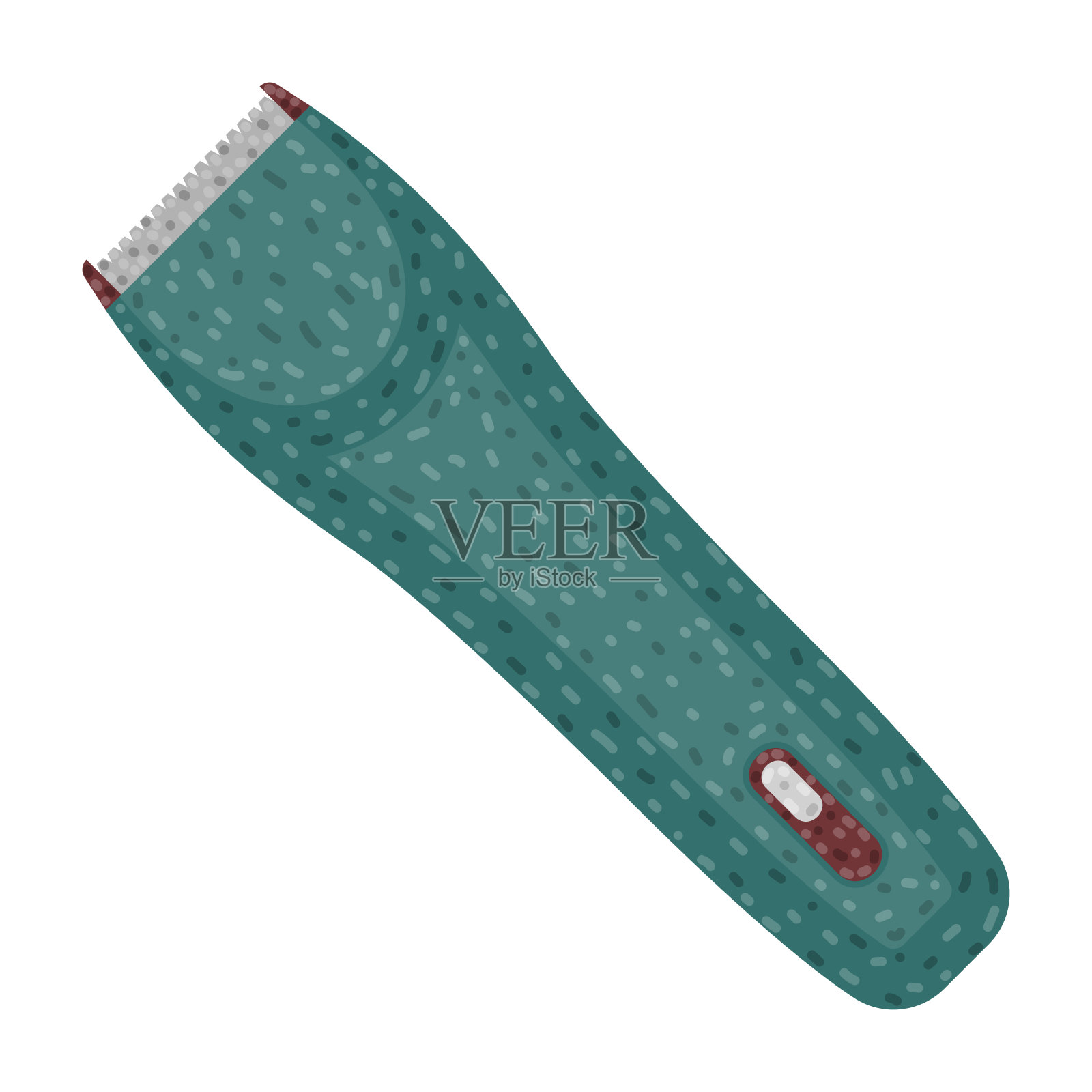 头发剪矢量平图标上的白色背景插画图片素材