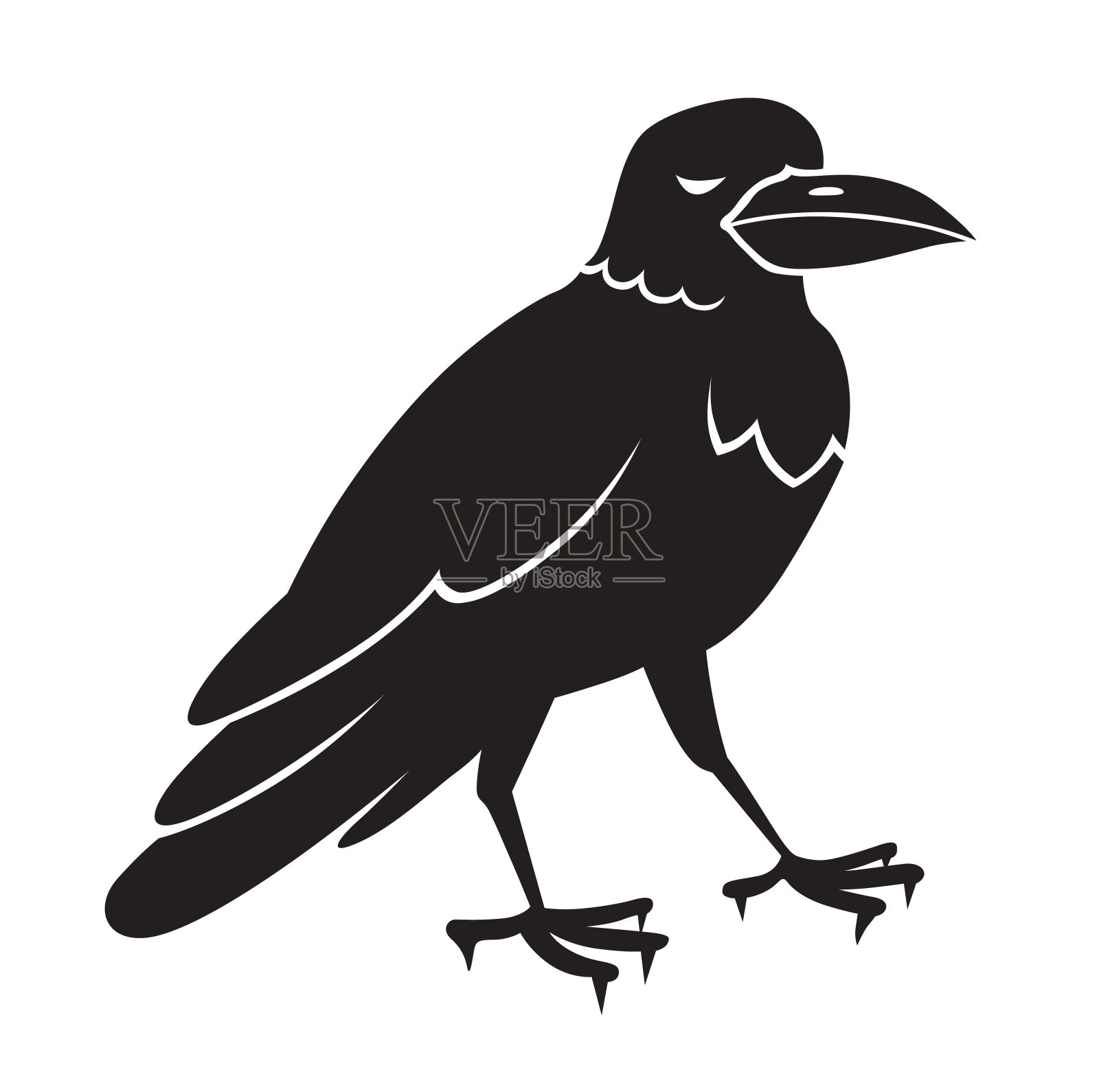 万圣节卡通渡鸦设计元素图片