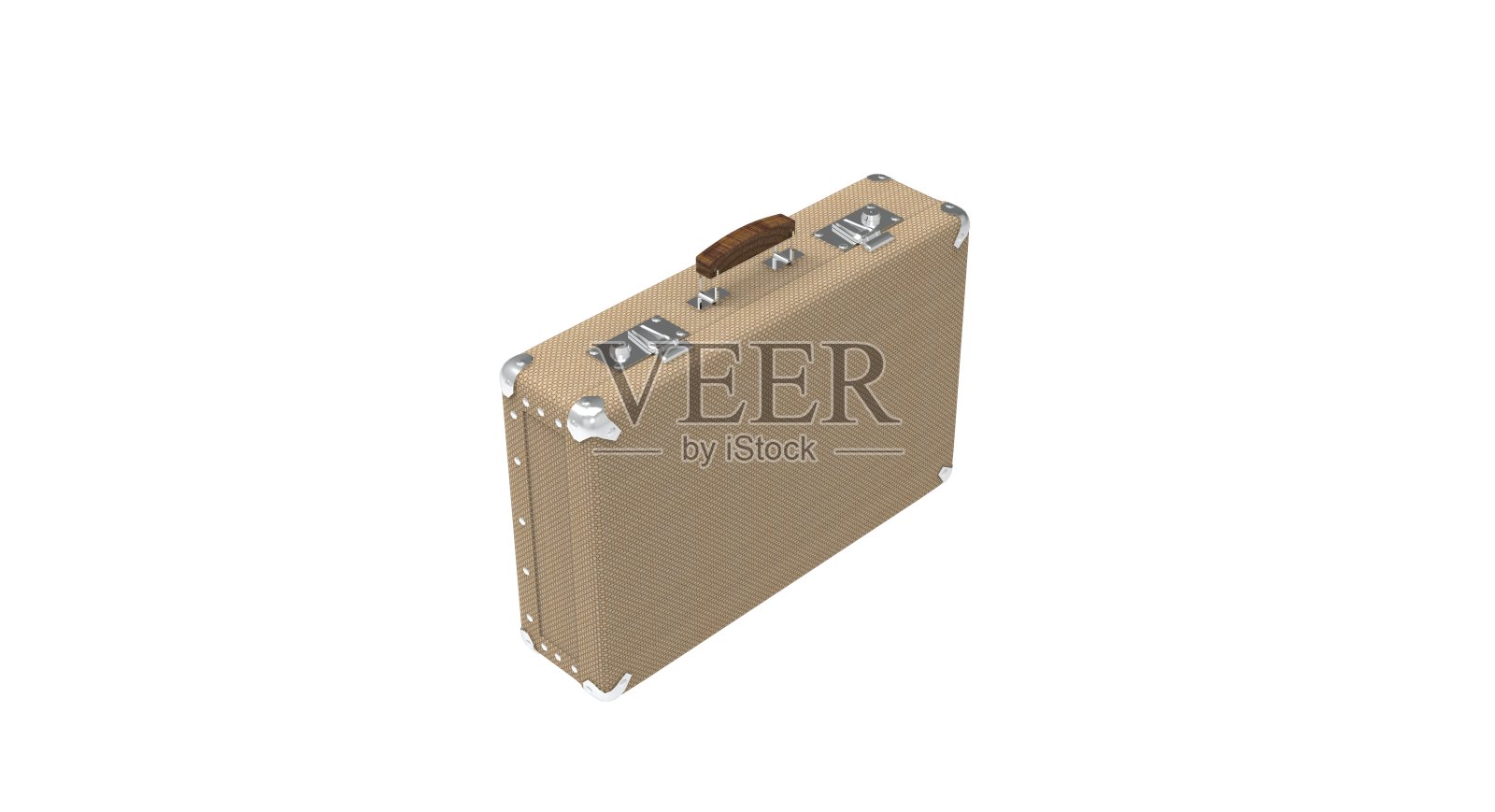 手提箱孤立的白色3D渲染照片摄影图片