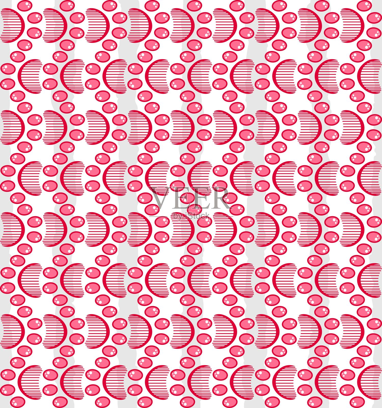 爪印无缝矢量模式插画图片素材