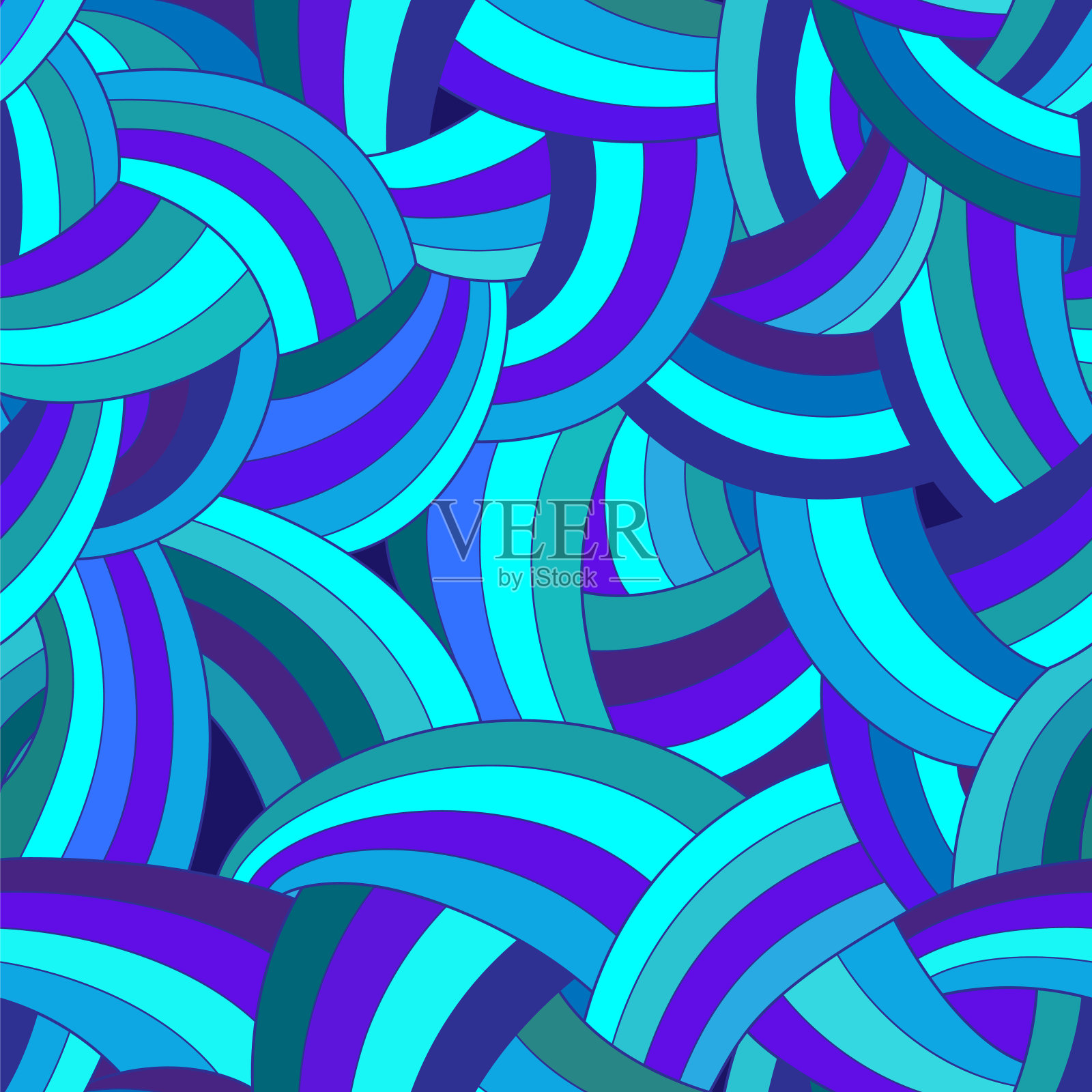 矢量抽象无缝模式。彩色的背景。插画图片素材