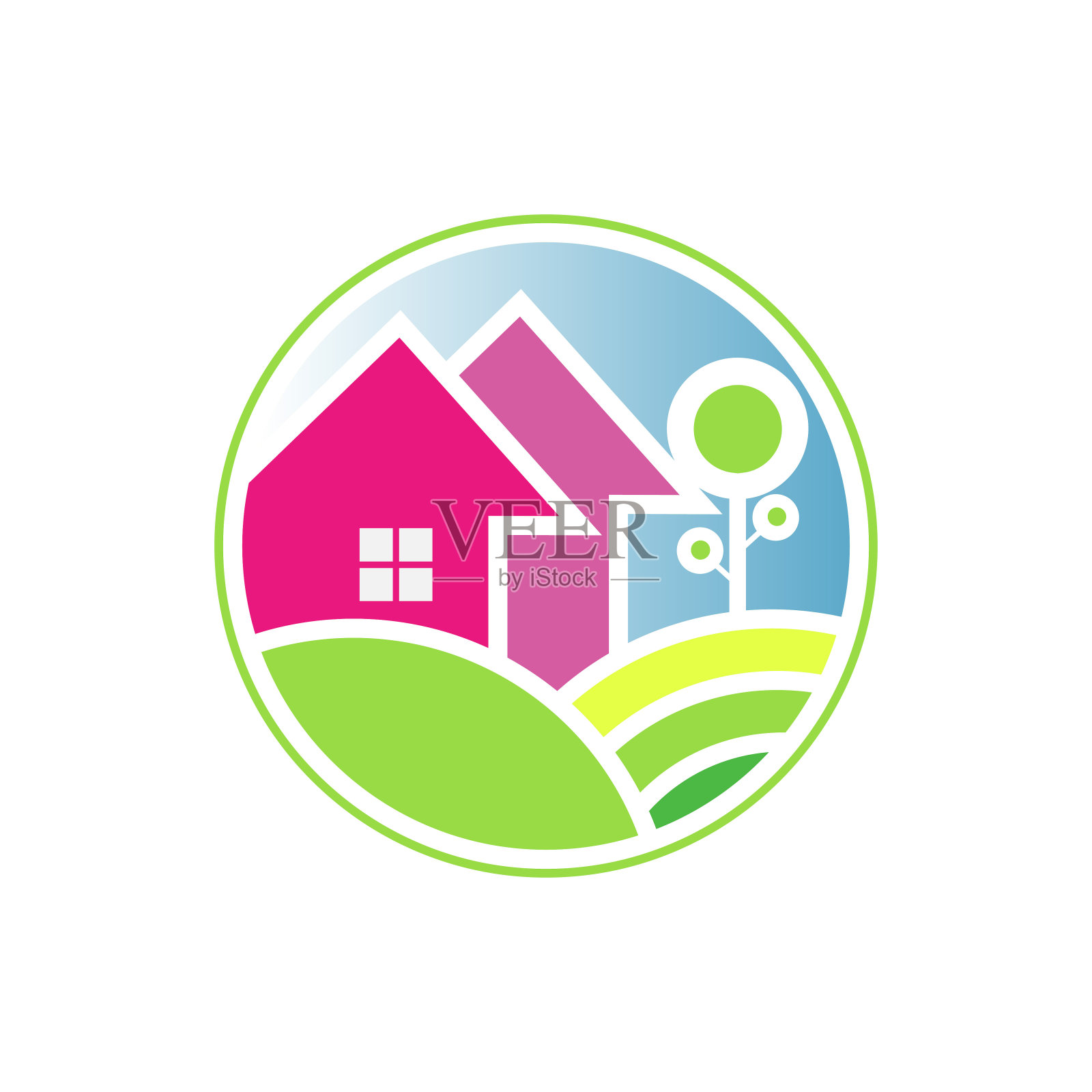 甜家自然标志插图插画图片素材