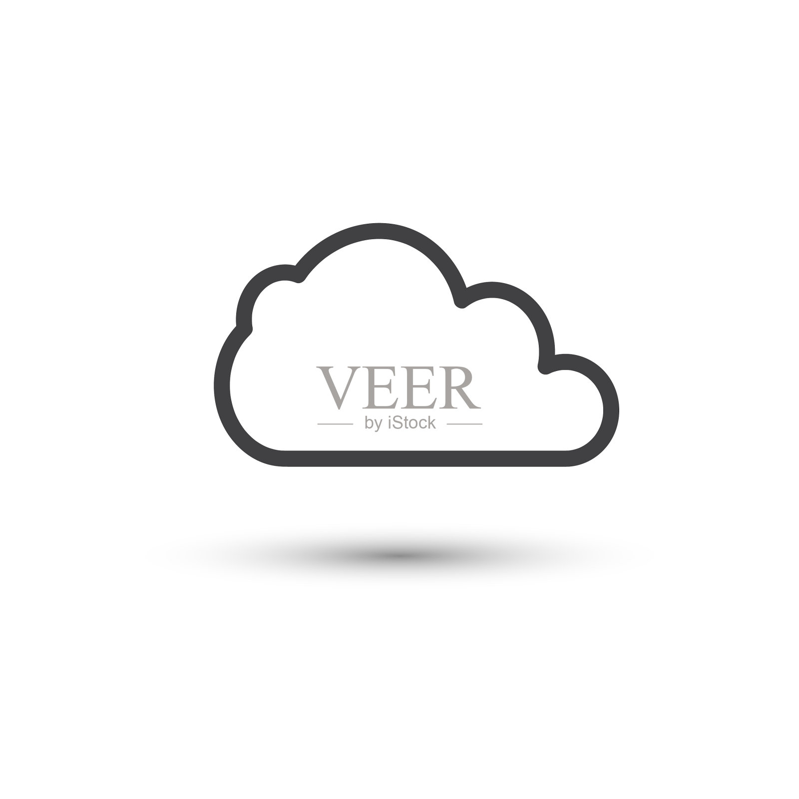 云图标矢量。简单的平面符号。设计元素图片