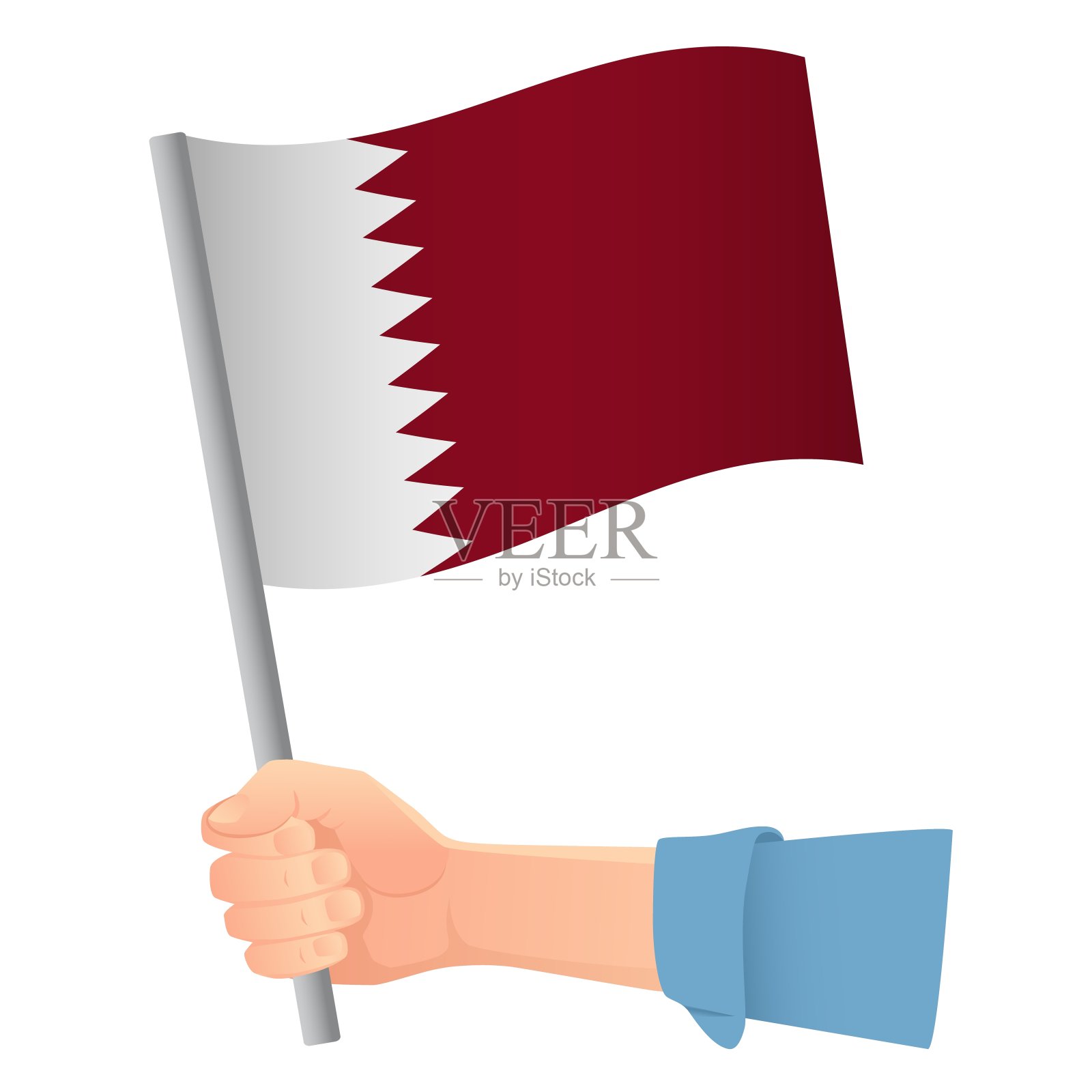 手里拿着国旗设计元素图片