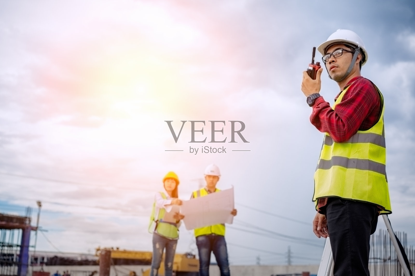 架构师和工程师会议计划。照片摄影图片