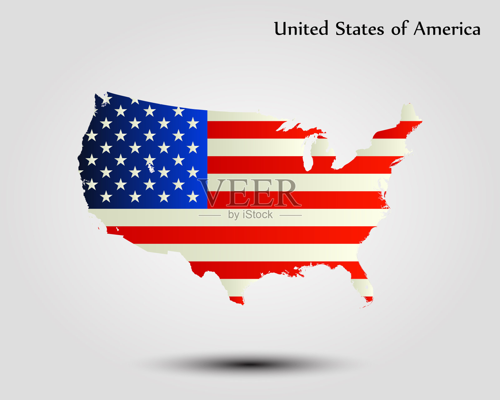 美利坚合众国地图插画图片素材