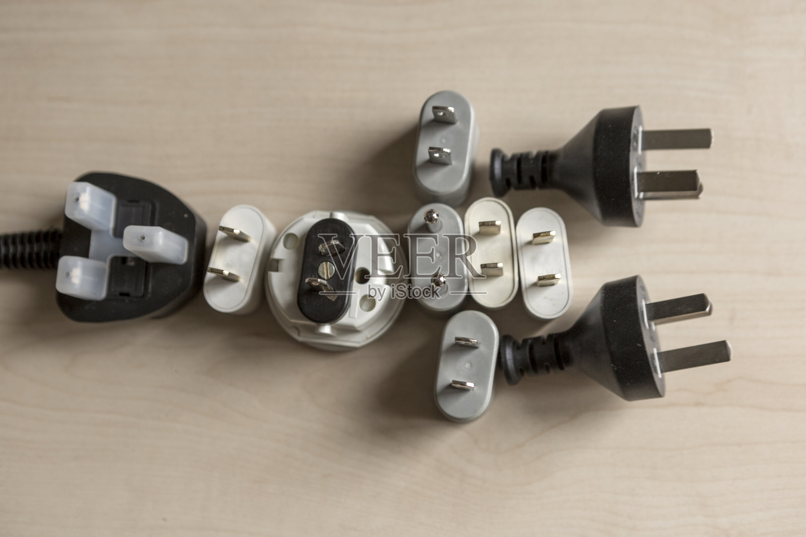 国际全球电力插头插座电缆在土耳其照片摄影图片