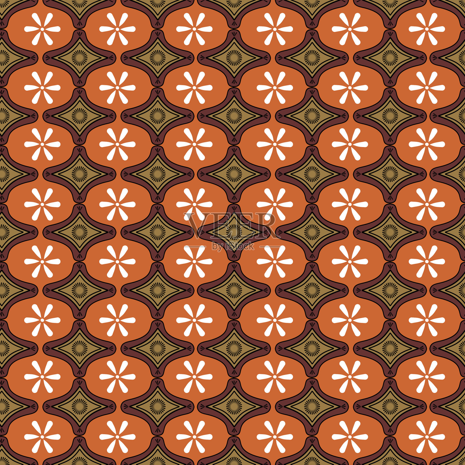 复古的颜色部落向量无缝纳瓦霍模式。阿兹特克抽象几何艺术版画。族群潮人背景。墙纸，布料设计，织物，纸巾，封面，纺织品模板插图。插画图片素材