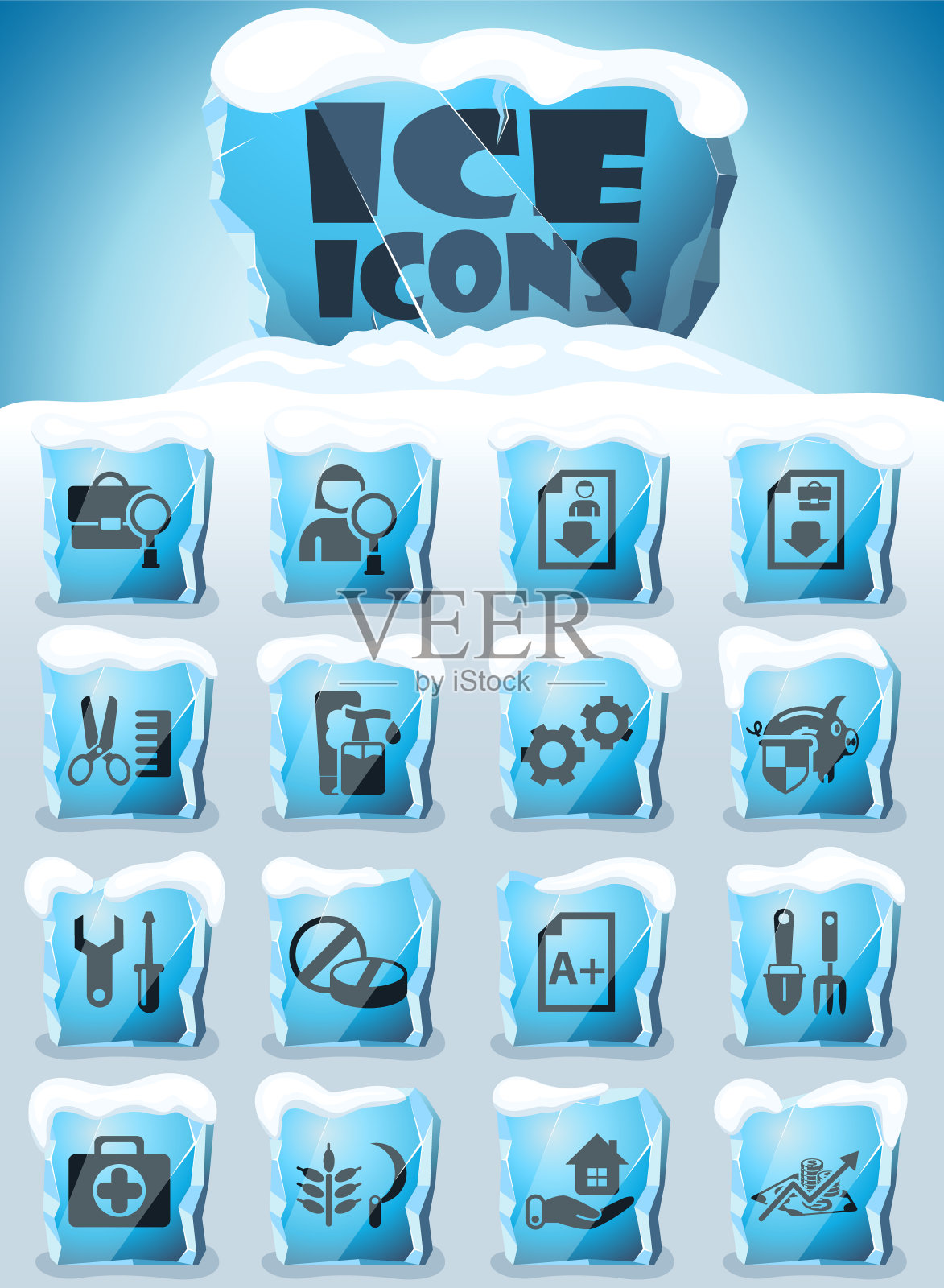 工作搜索图标集图标素材