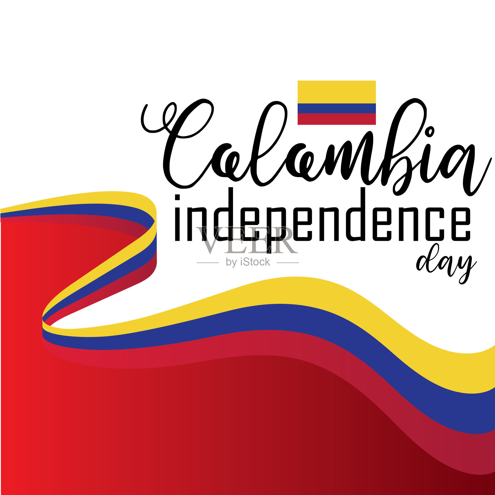 祝哥伦比亚独立日快乐设计模板素材