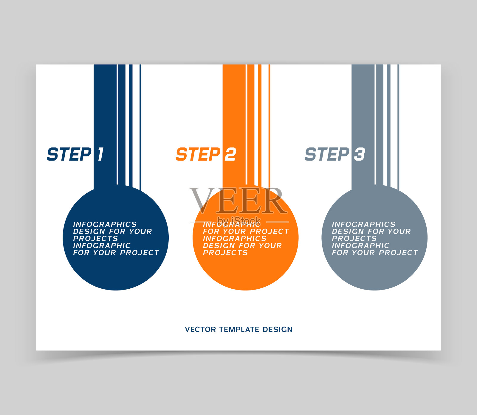 小册子封面或网页横幅设计与编号步骤插画图片素材