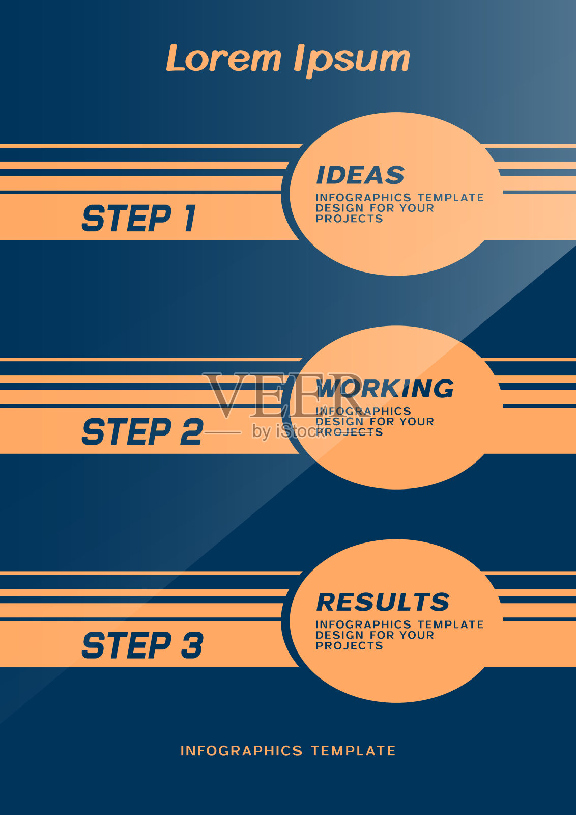 小册子封面或网页横幅设计与编号步骤插画图片素材