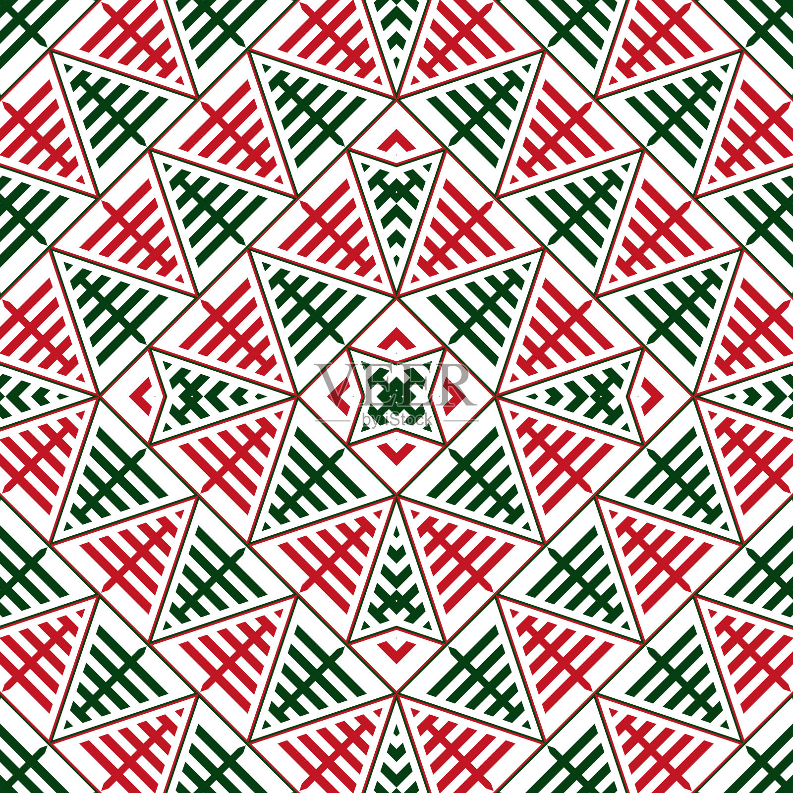 几何时尚无缝图案复古优雅设计插画图片素材