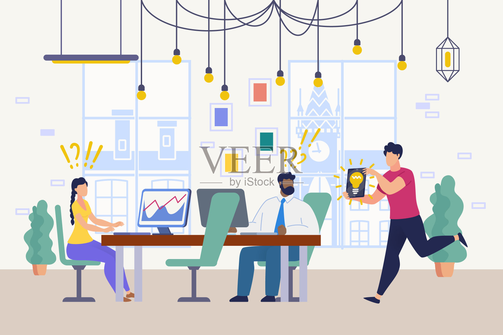 意想不到的好商业理念平面矢量概念插画图片素材