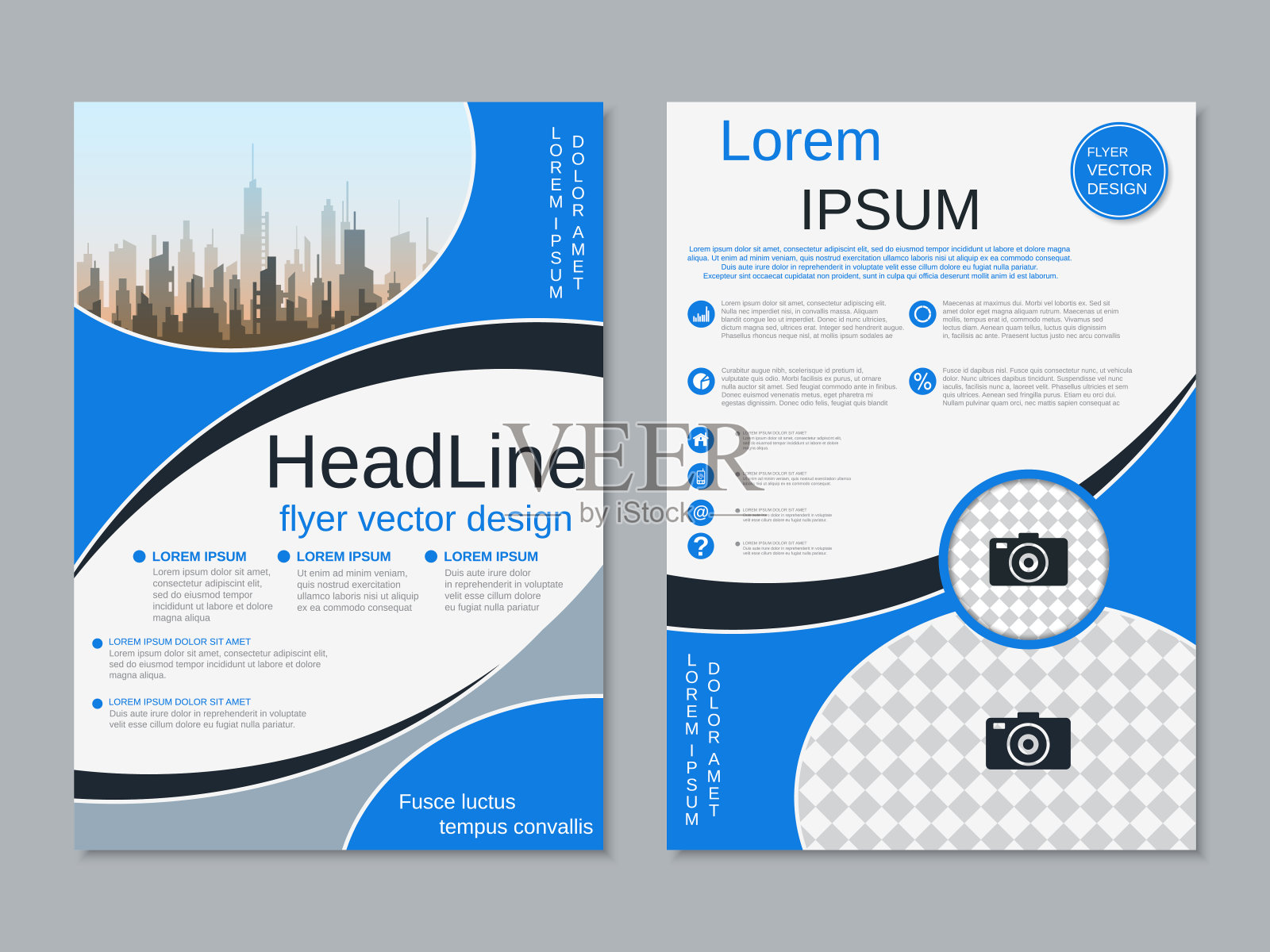 现代专业的商业传单矢量模板设计模板素材