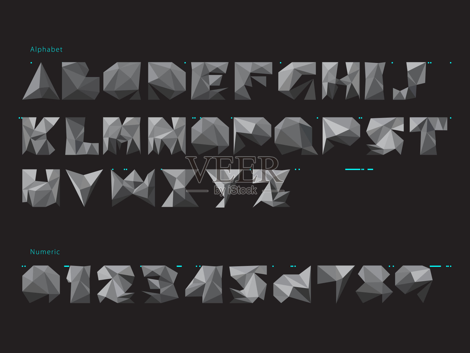 未来金属字型插画图片素材