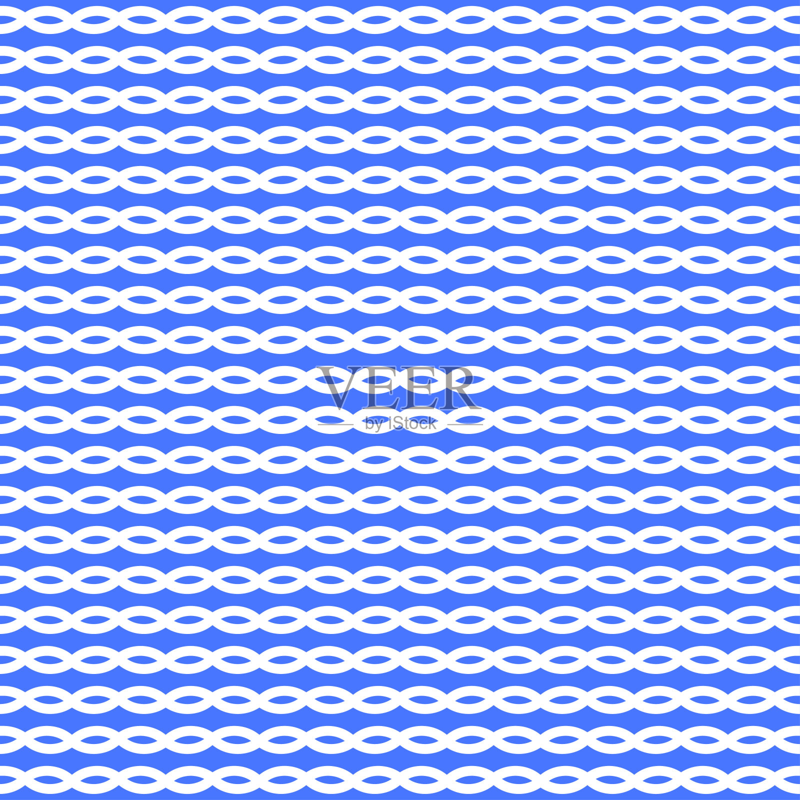 无缝波浪线图案。抽象的背景。矢量插图。插画图片素材