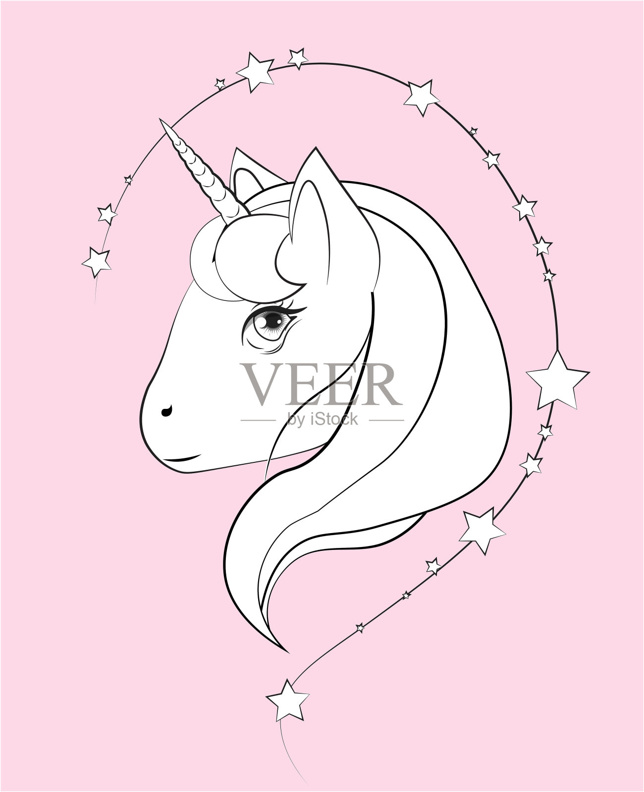 独角兽头3设计元素图片